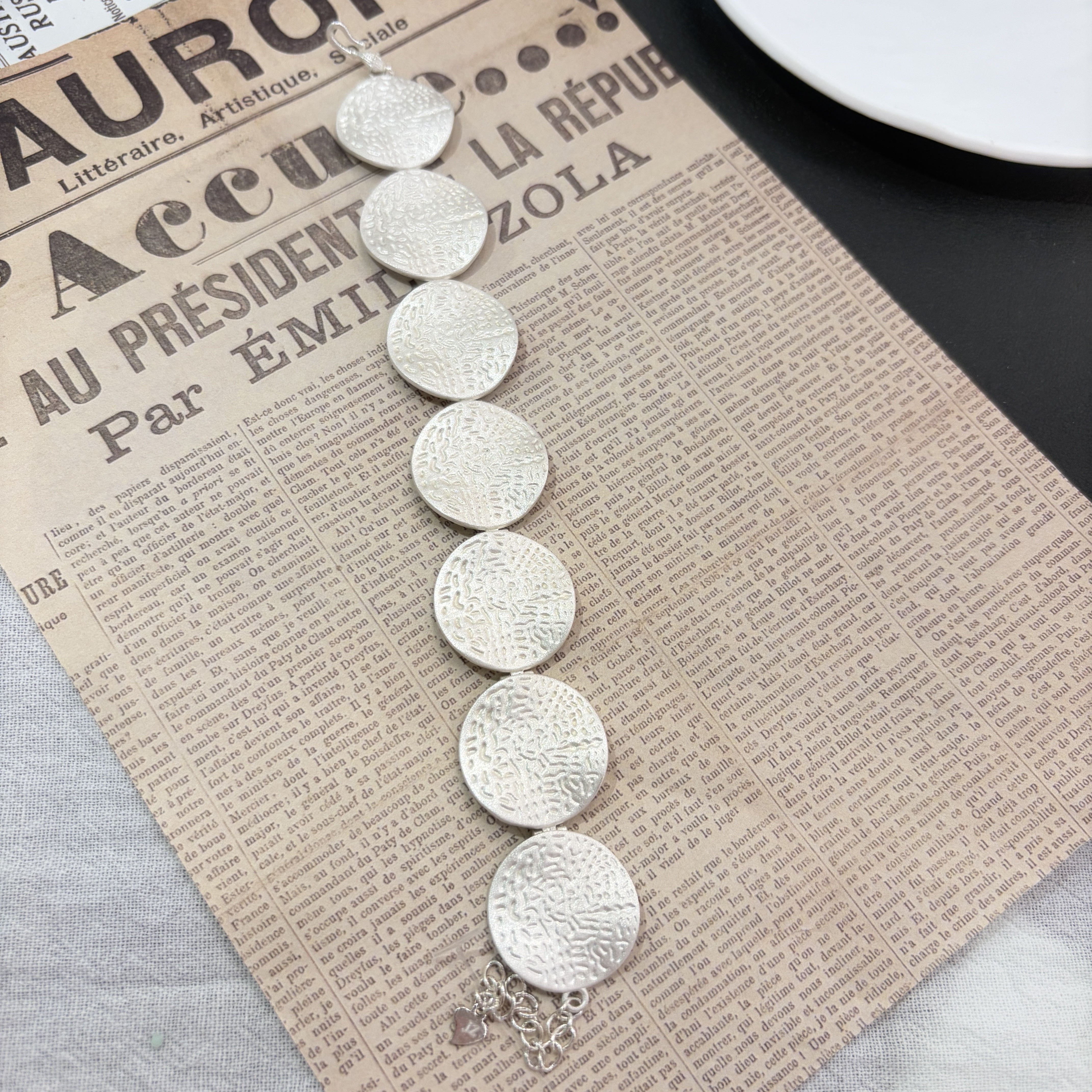 足银手链 轻奢肌理手链