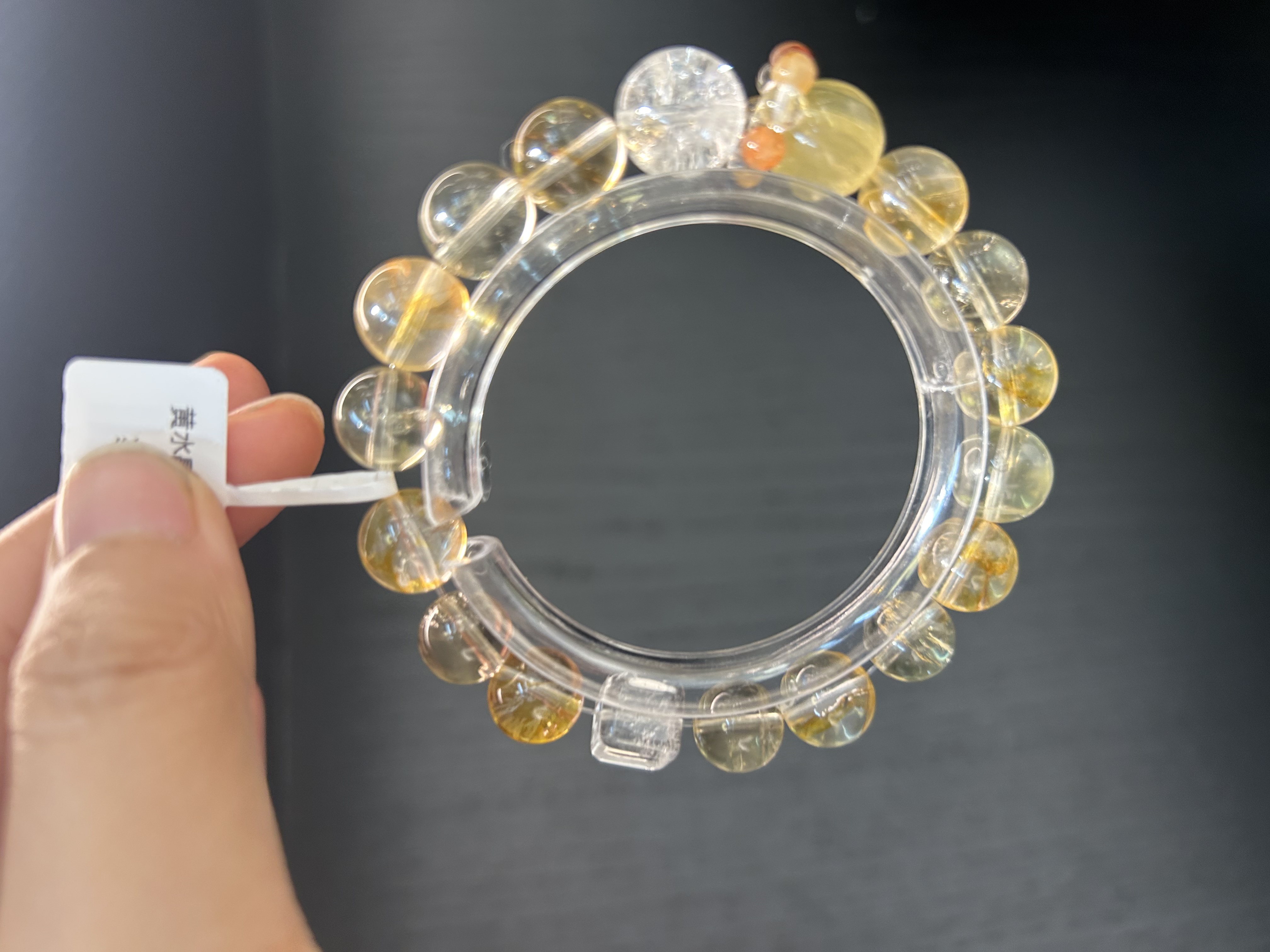 天然黄水晶胶花多宝手串女配饰现货批发