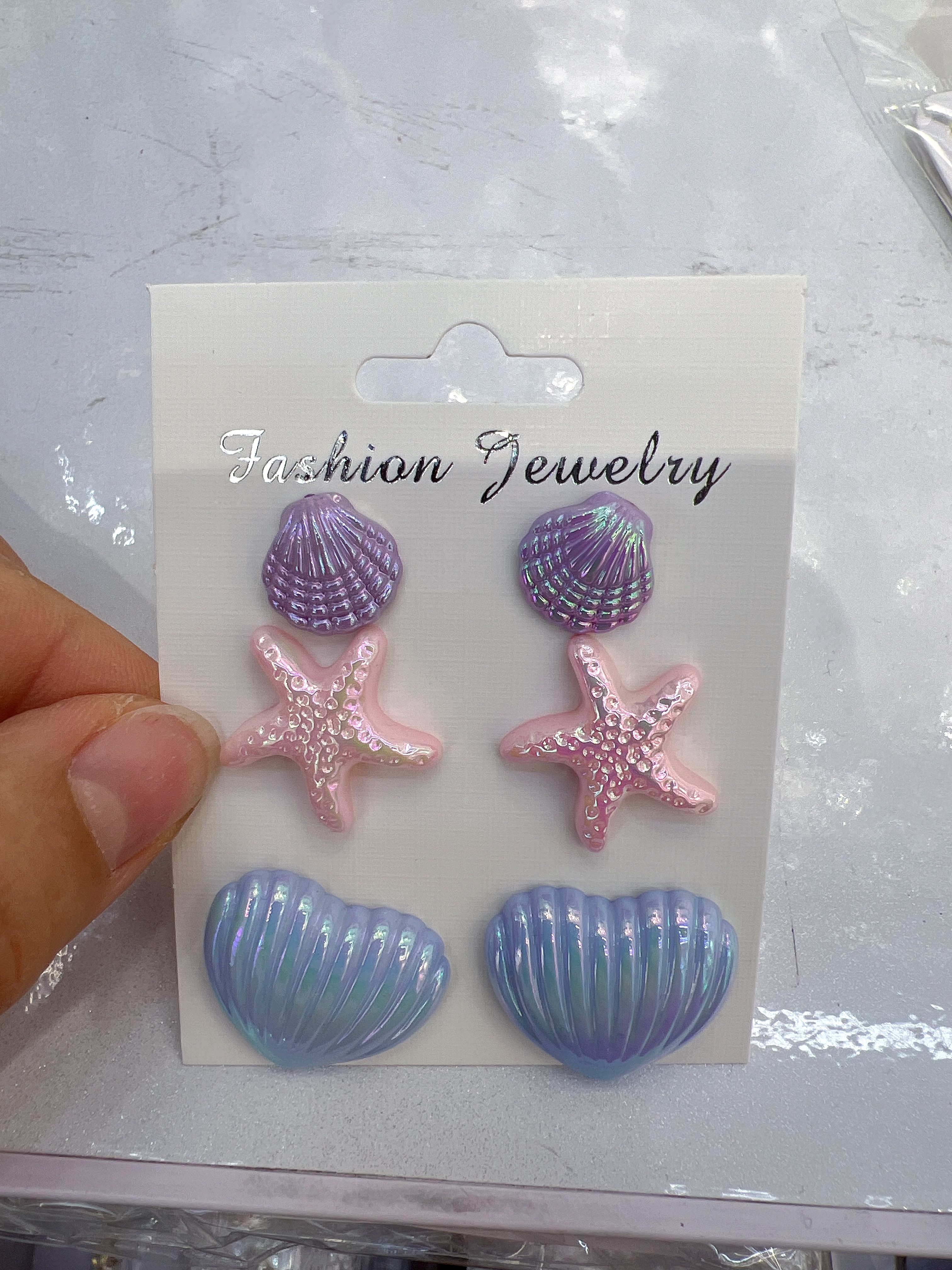 外贸欧美珠宝首饰亚克力耳钉可爱耳环套装儿童产品图