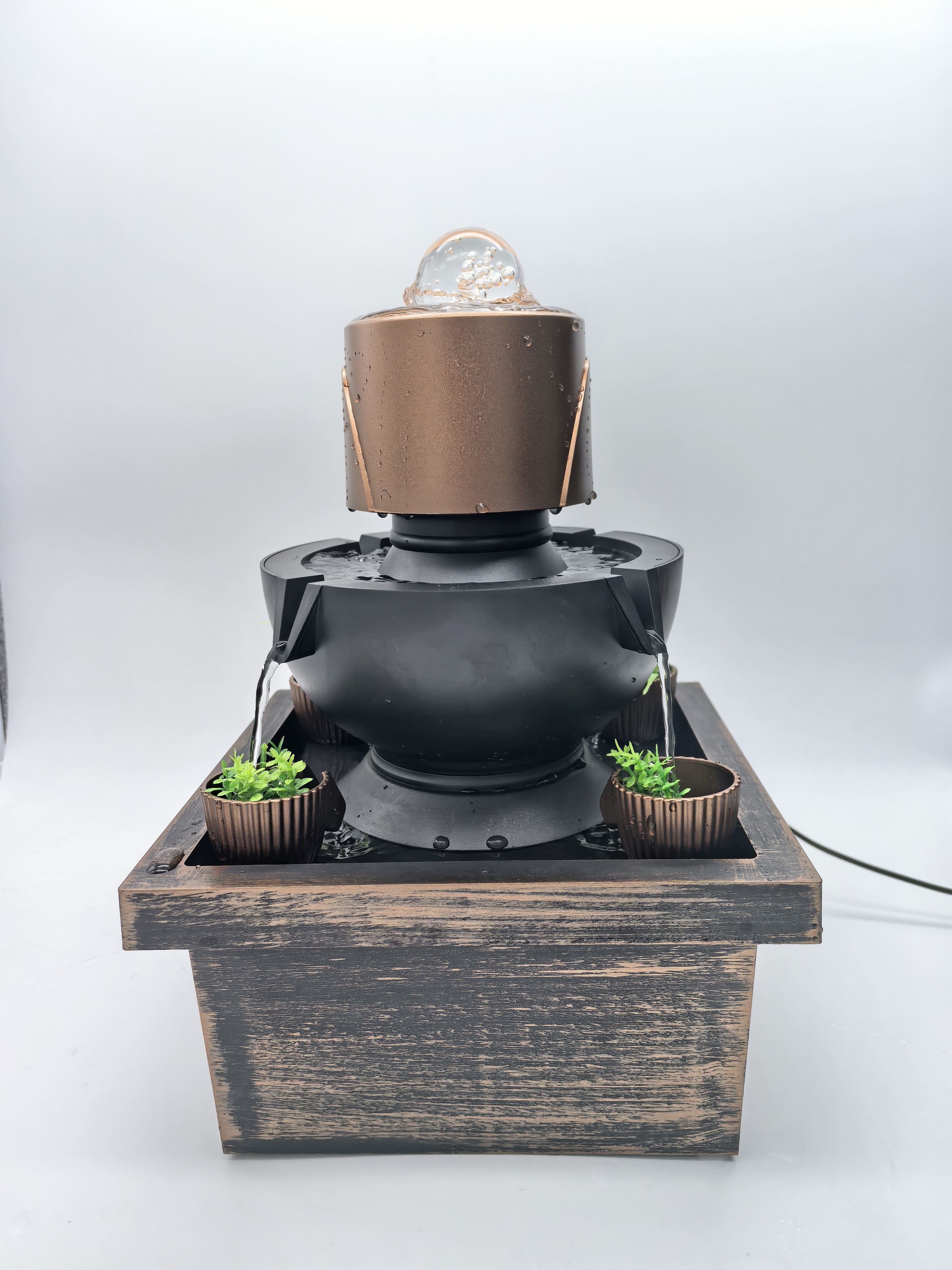 小盆景USB小摆件流水小盆景礼品风水流水盆空气净化加湿器新品创意礼品风水小摆件详情图3