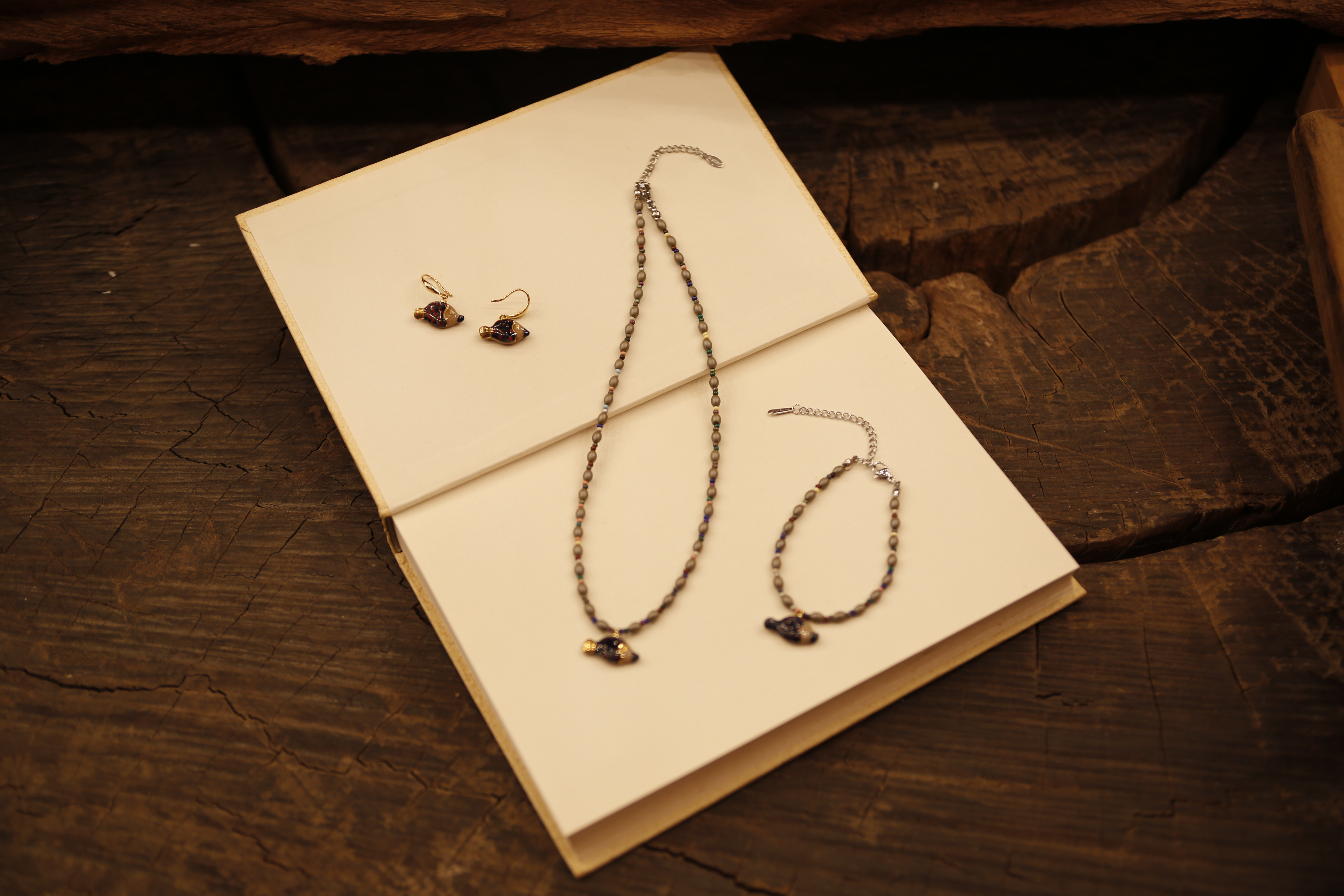 多宝鱼串珠项链