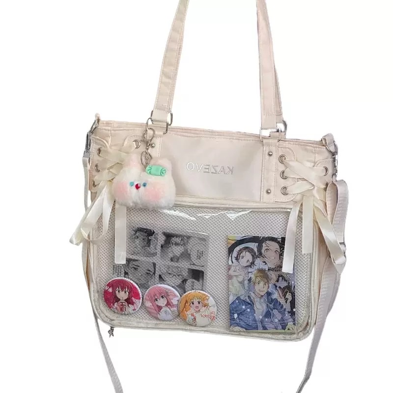Daily ribbon pain bag, large-capacity student bag, big-appetite 2D bag, tote bag, crossbody millet single-shoulder bag, women's bag detail image 5