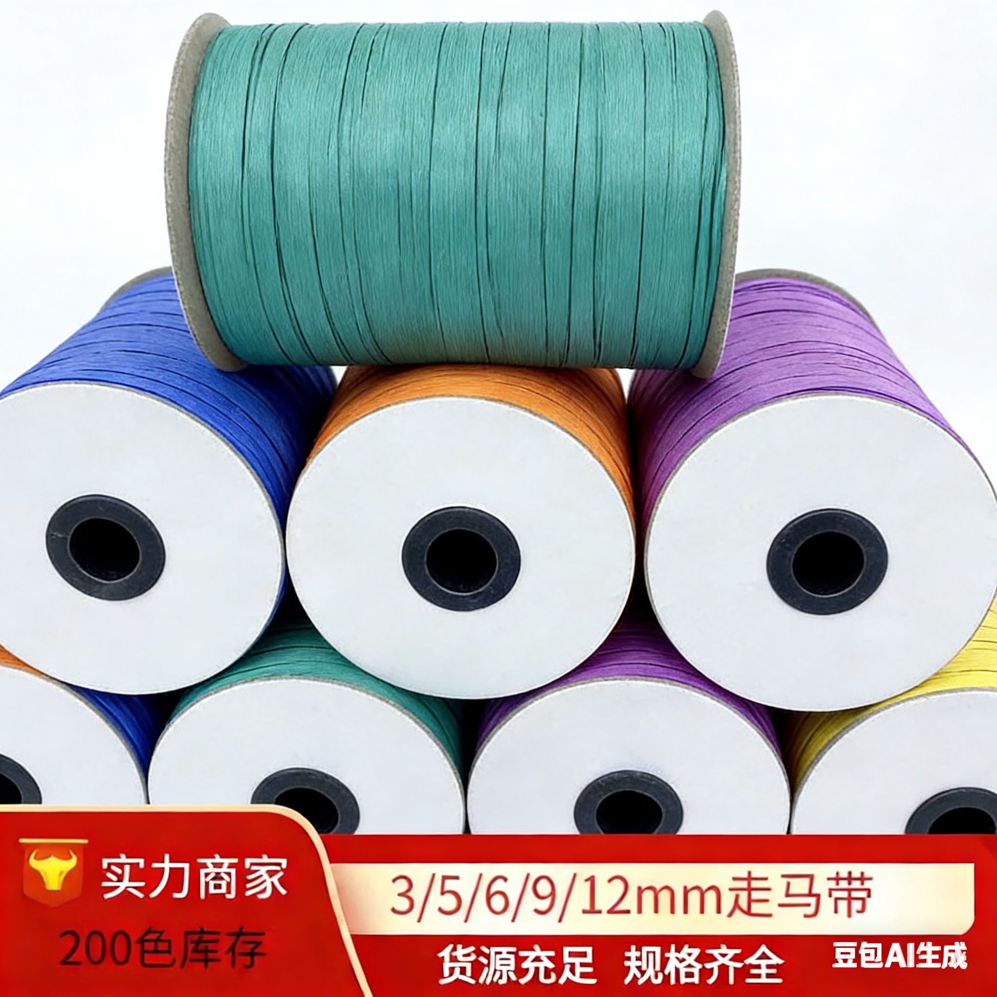 Elastic edge wrapping tape, walking belt, flat elastic band, 3mm, 4mm, 5mm, 6mm, 8mm, 1cm, 1.2cm, woven ribbed multi-functional woven tape details Picture