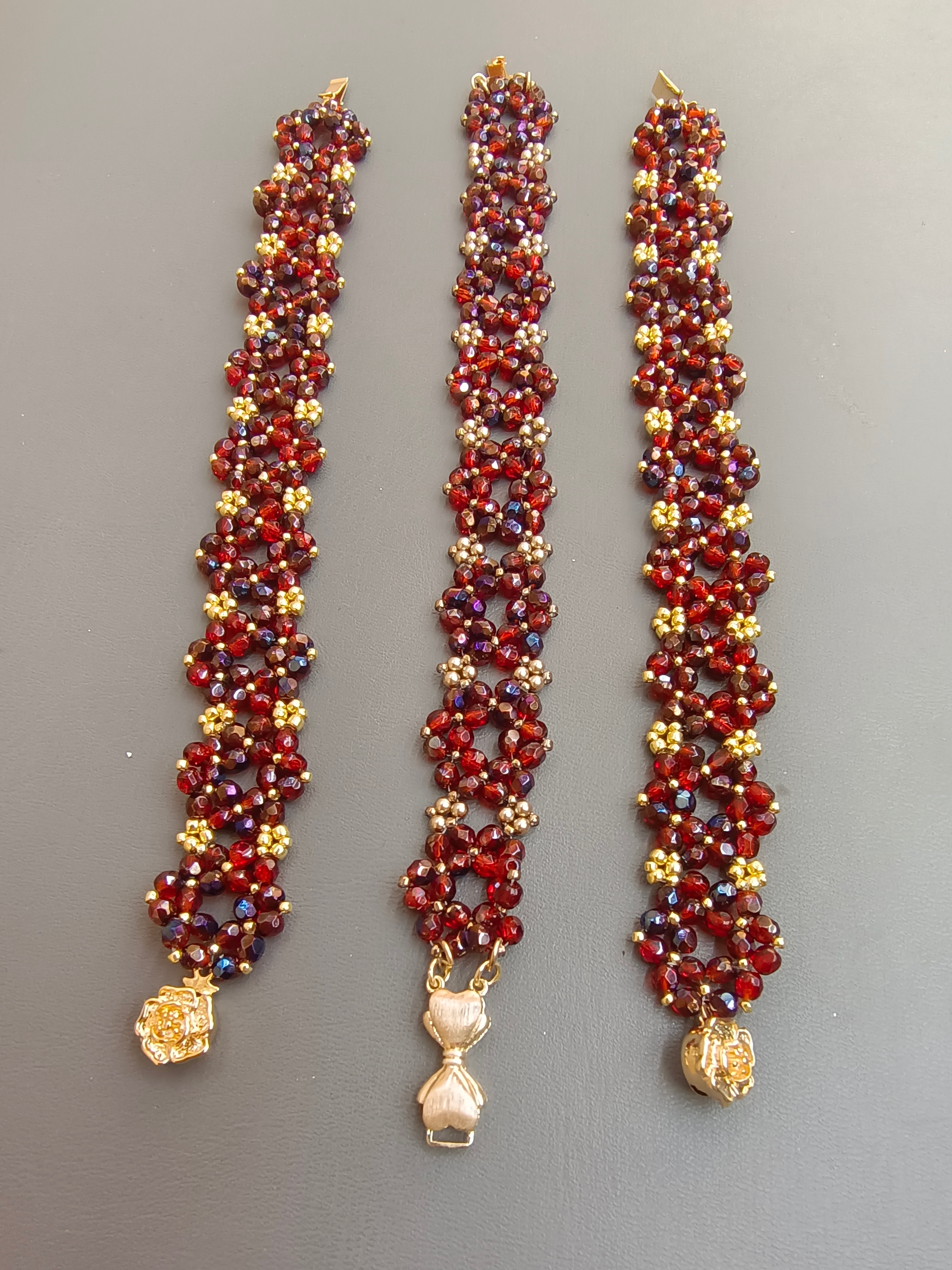 进口材质复古火魔编织重工手链古典vintage风详情图2