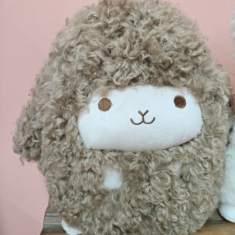 真羊毛玩偶 棕暖羊羊