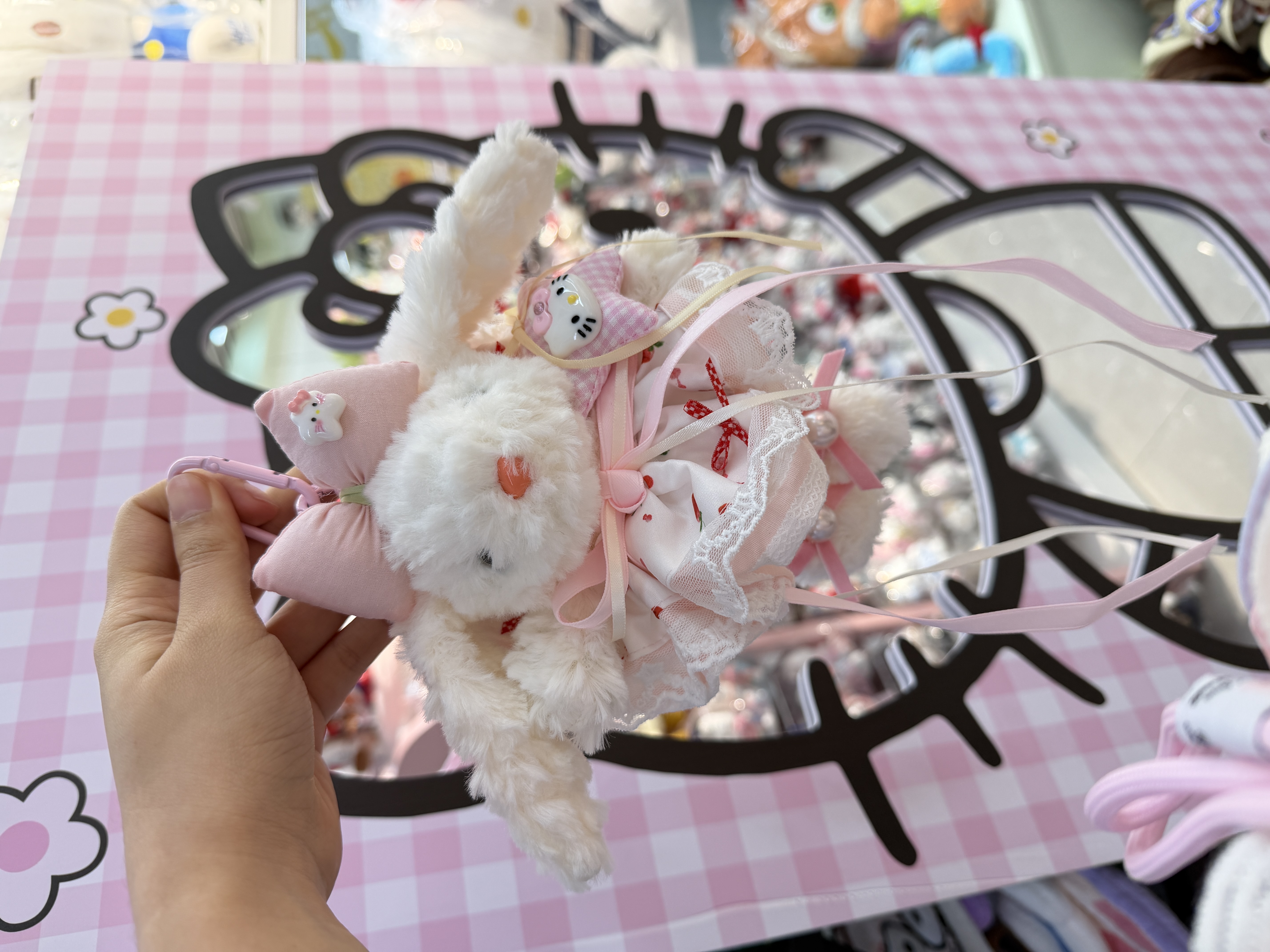 可爱  兔子挂件毛绒挂件