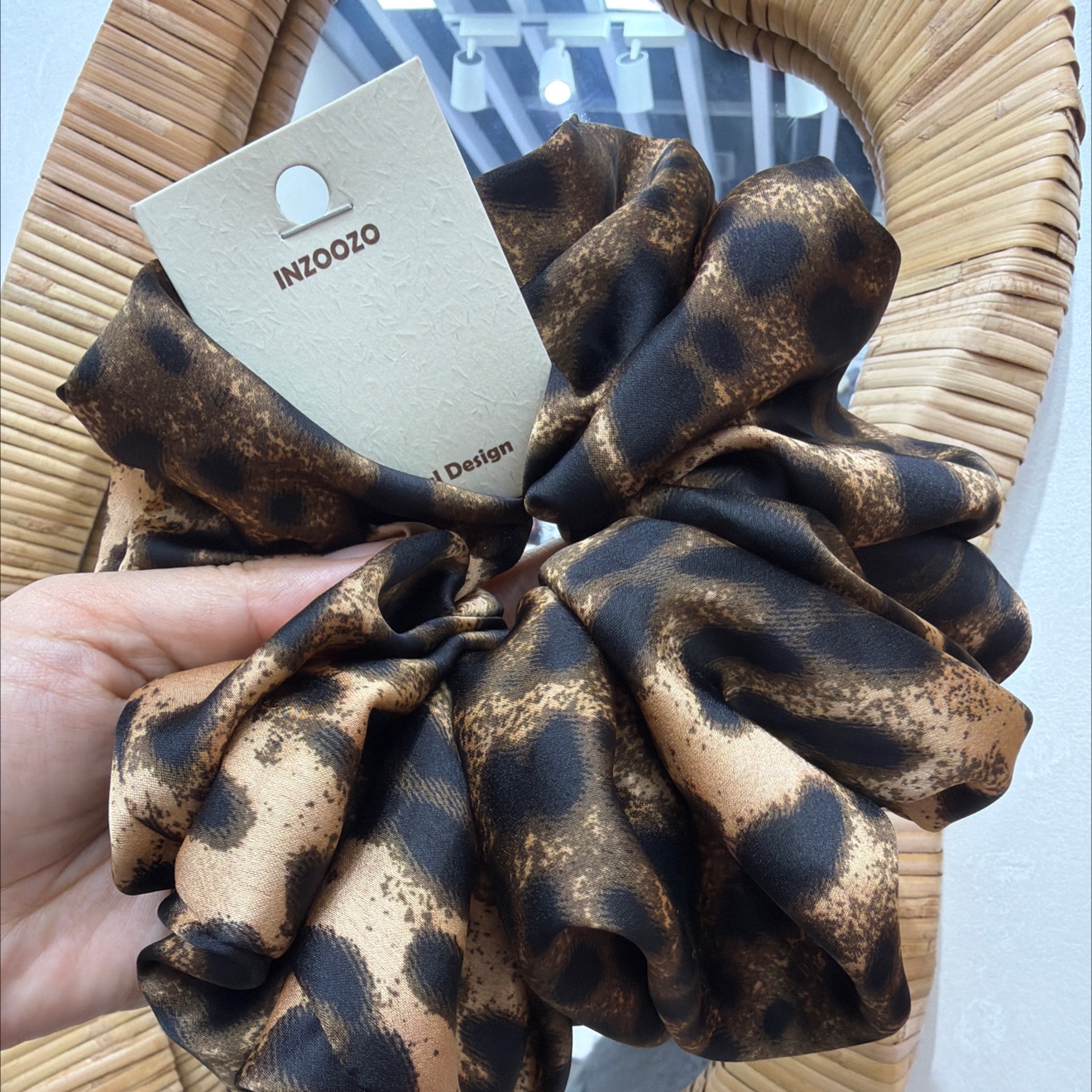 新款超大号豹纹大肠发圈皮筋发饰气质时尚发圈发圈大肠发圈发饰详情图2