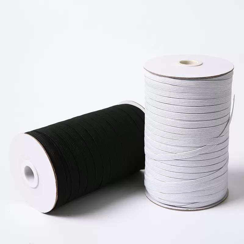Elastic edge wrapping tape, walking belt, flat elastic band, 3mm, 4mm, 5mm, 6mm, 8mm, 1cm, 1.2cm, woven ribbed multi-functional woven tape Specification image