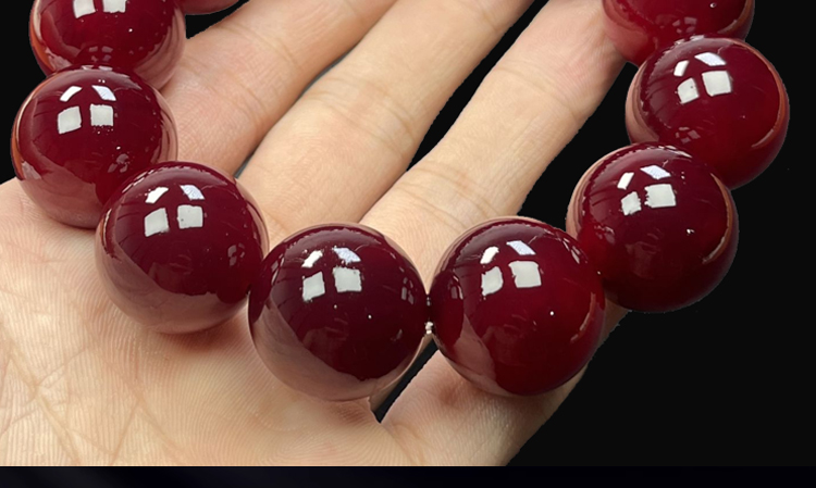 天然高油密帝王血龙木手串实心老料文玩手串收藏级盘玩手链男女士详情7