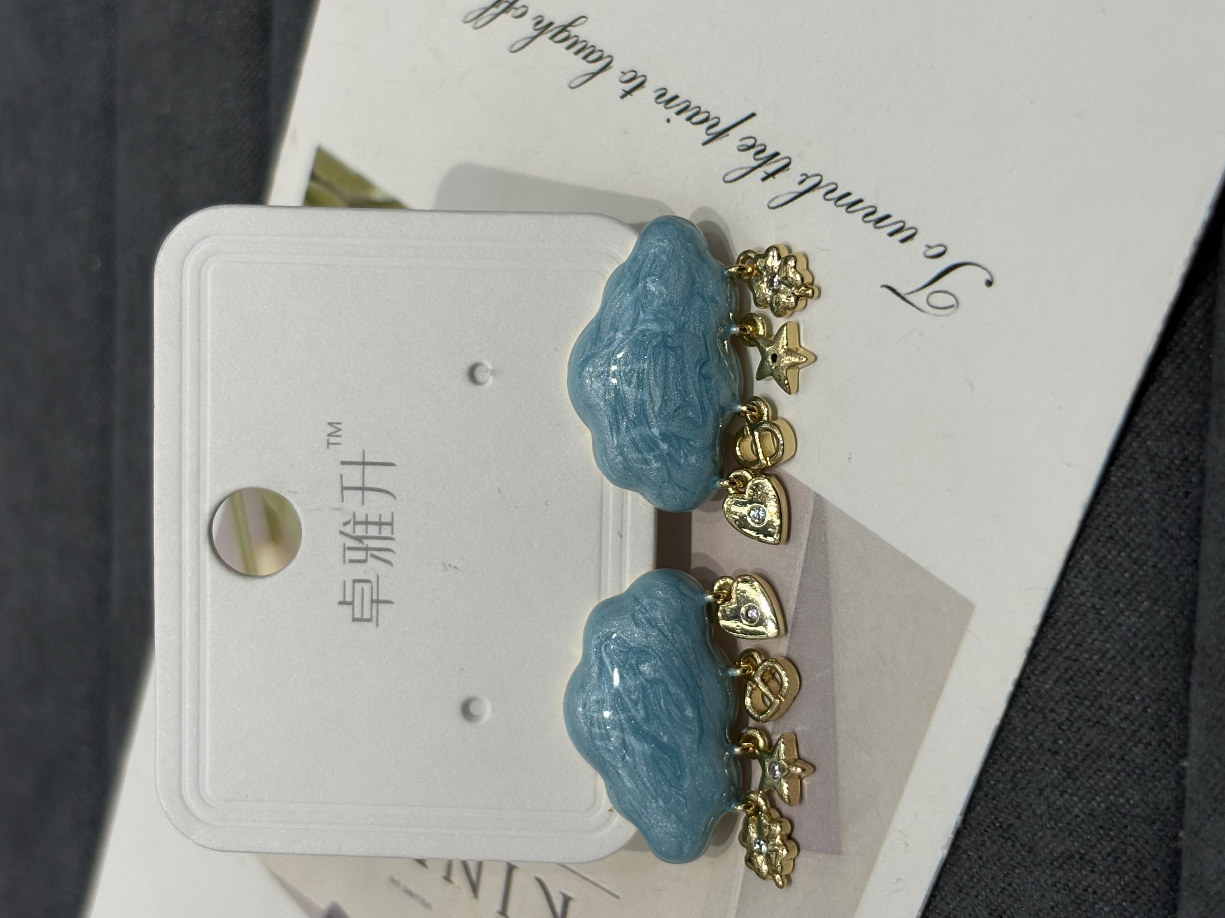 源头工厂｜梦幻云朵耳钉 珐琅滴油工艺 直播爆款耳饰批发