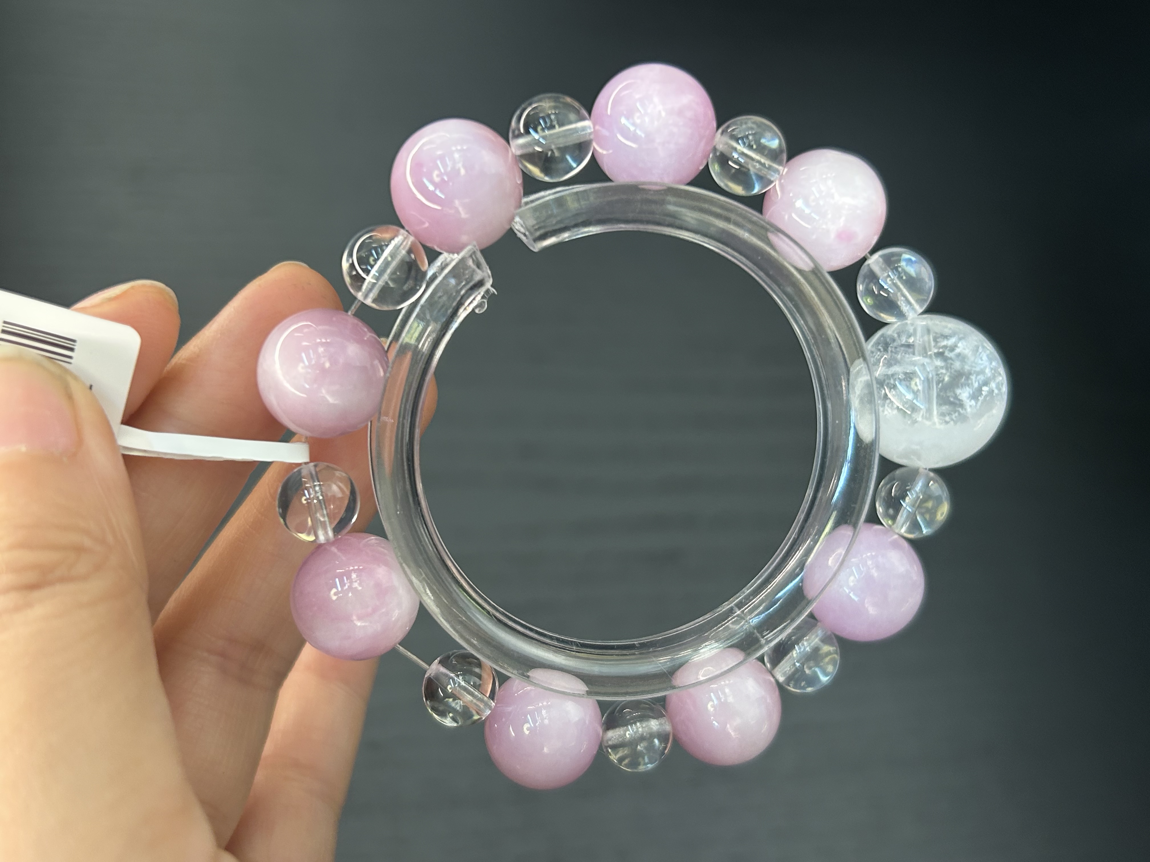 紫锂辉雪花幽灵天然水晶手串现货批发