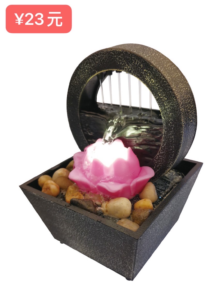 小盆景USB小摆件流水小盆景礼品风水流水盆空气净化加湿器新品创意礼品风水小摆件