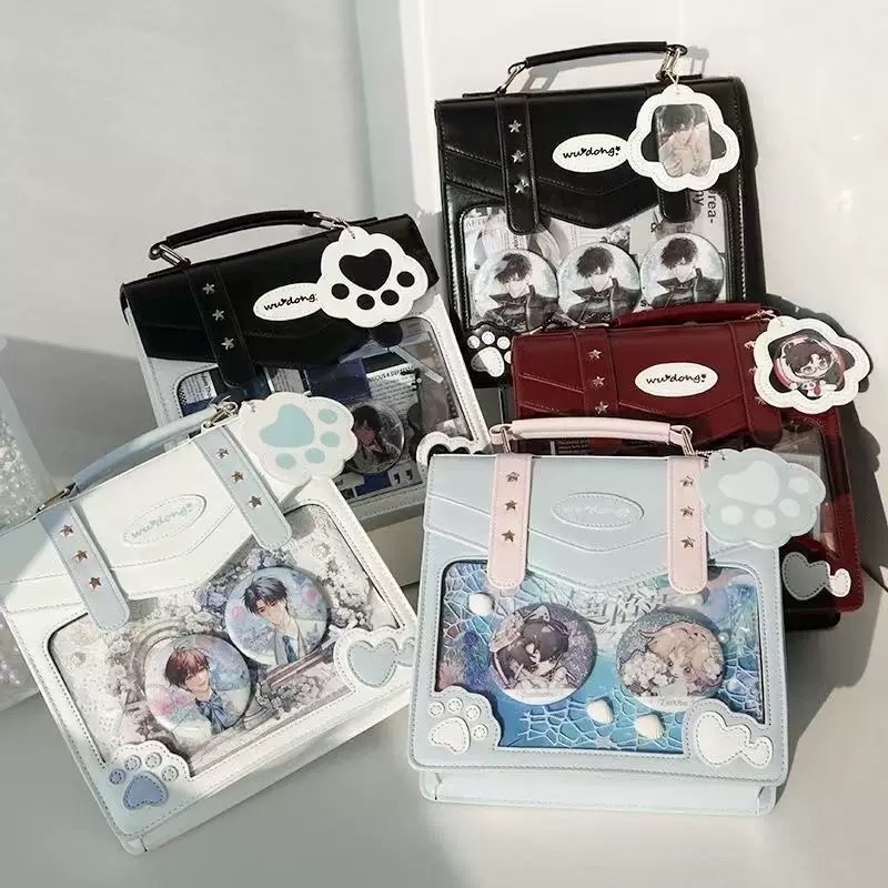 日系双背痛包百搭时尚猫咪痛包高级感甜酷潮流手提包熊熊总督痛包女包