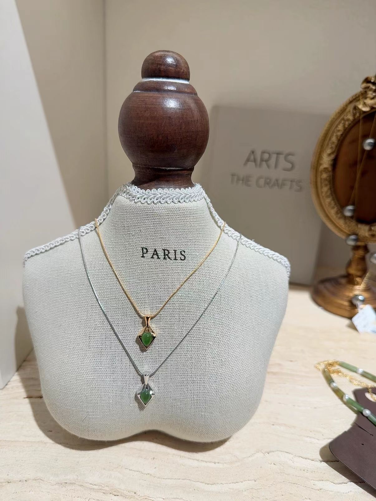 S925通体纯银碧玉项链