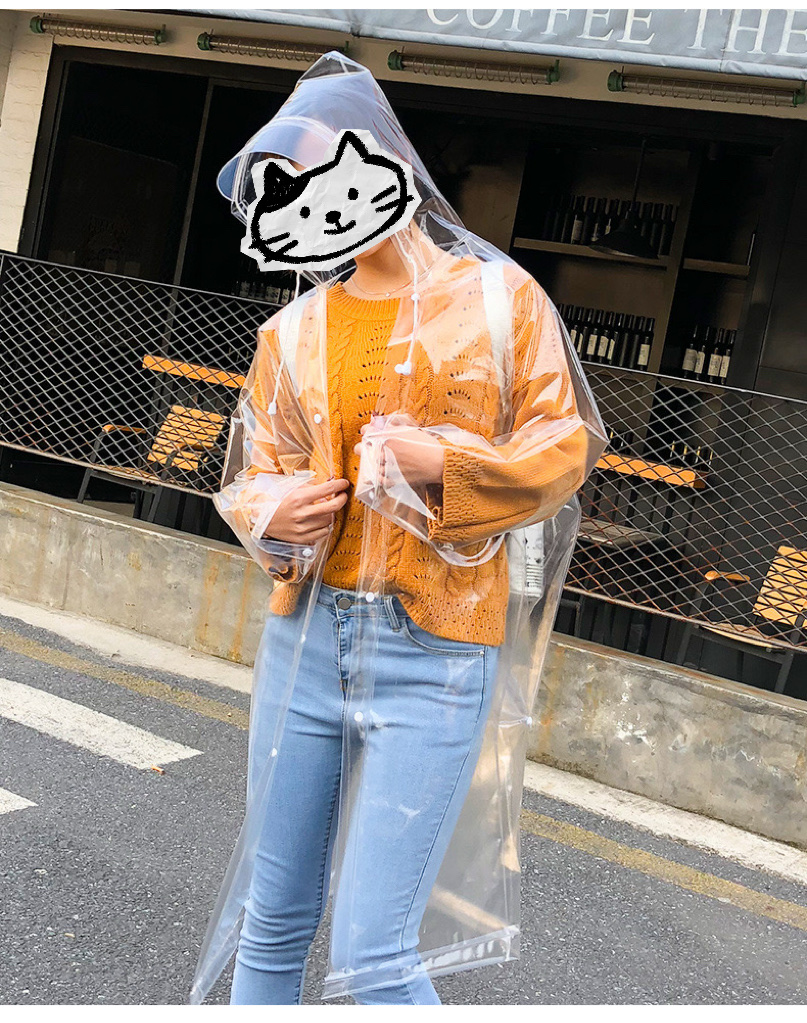 透明EVA高频款雨衣
