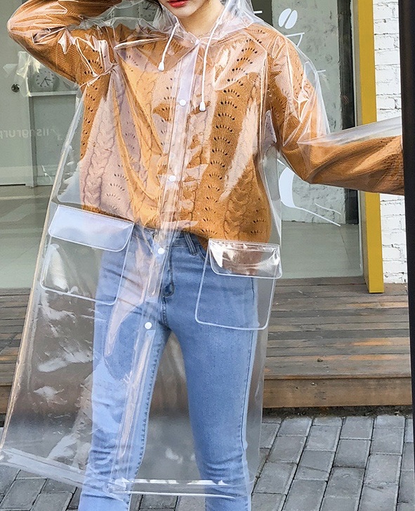 透明EVA高频款雨衣