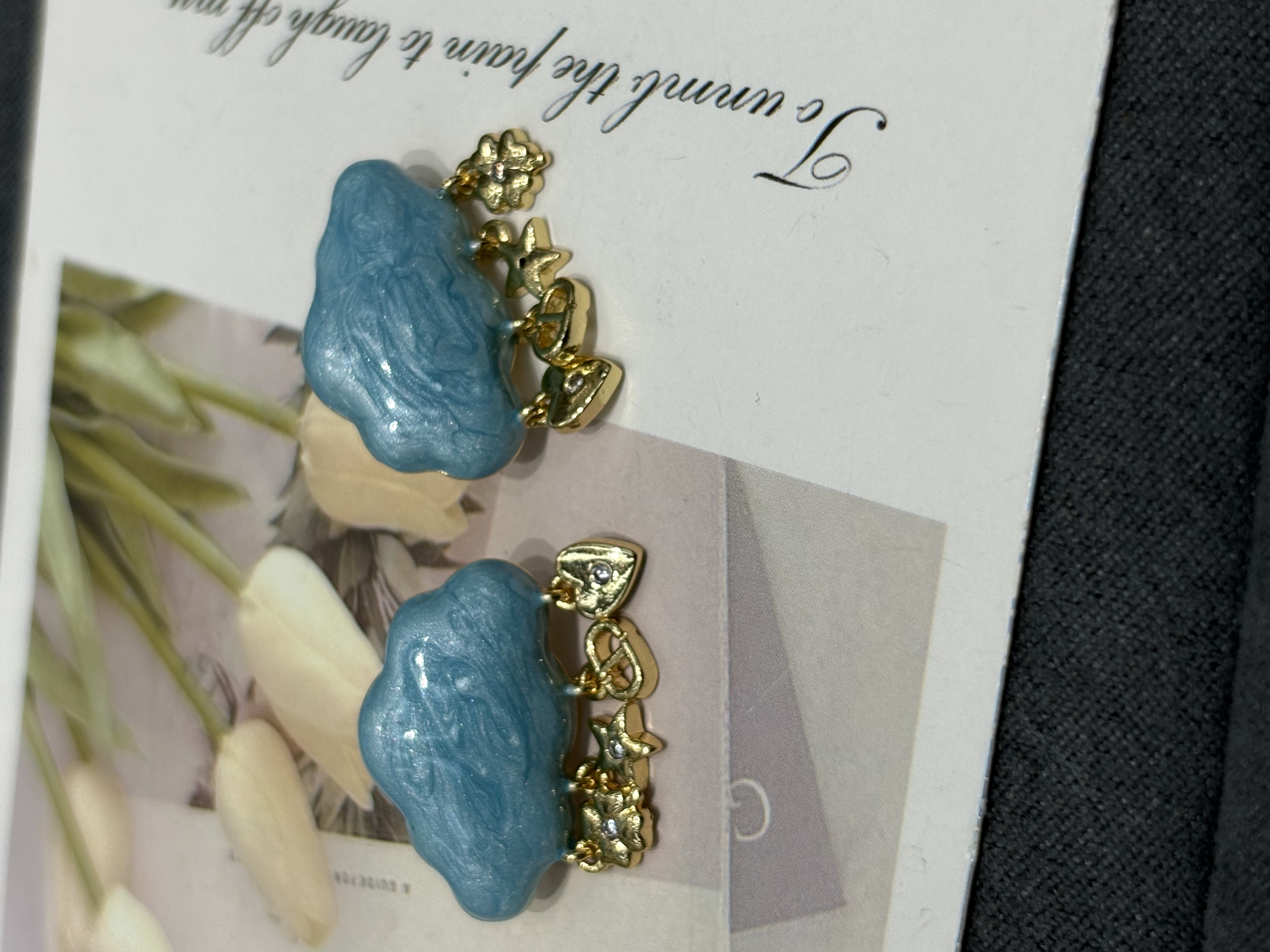 源头工厂｜梦幻云朵耳钉 珐琅滴油工艺 直播爆款耳饰批发细节图