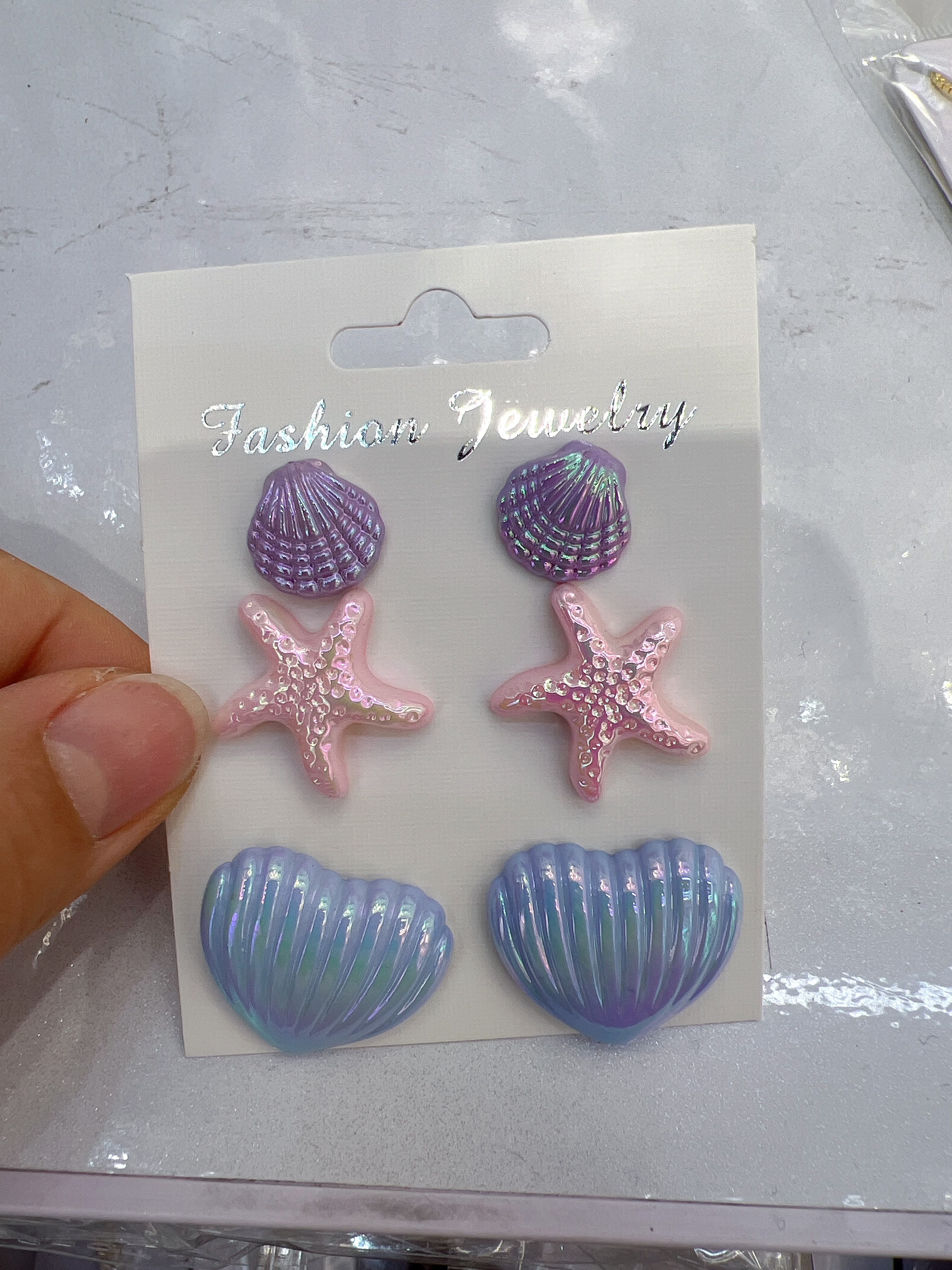 外贸欧美珠宝首饰亚克力耳钉可爱耳环套装儿童细节图