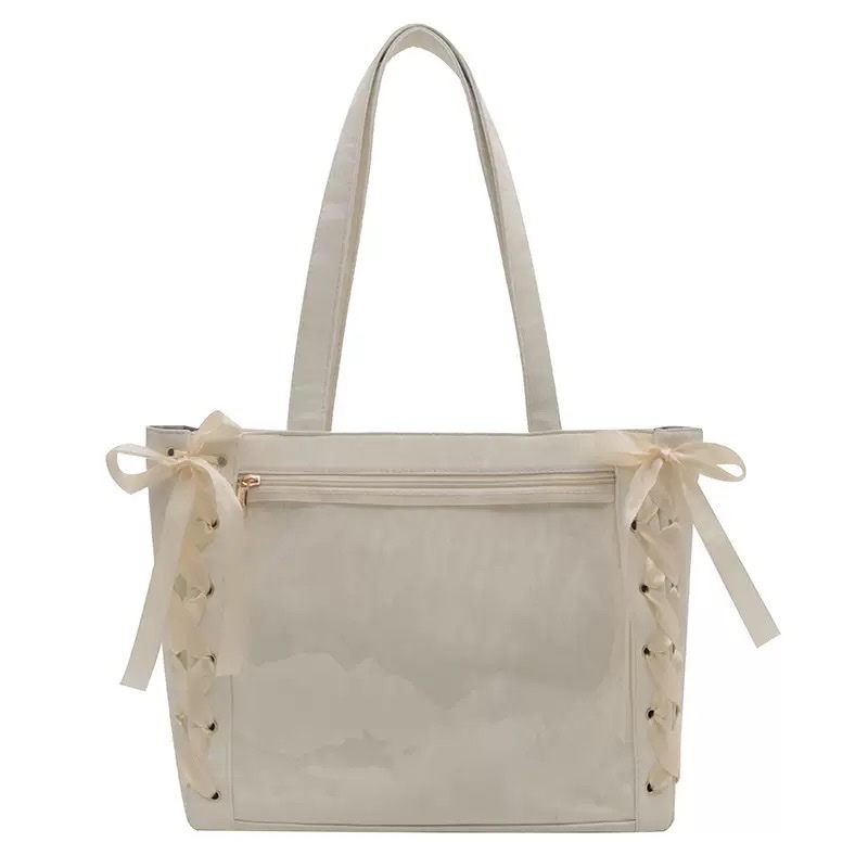 痛包大容量托特包包女日系丝带痛jk甜美少女二次元透明大食量谷子详情图5