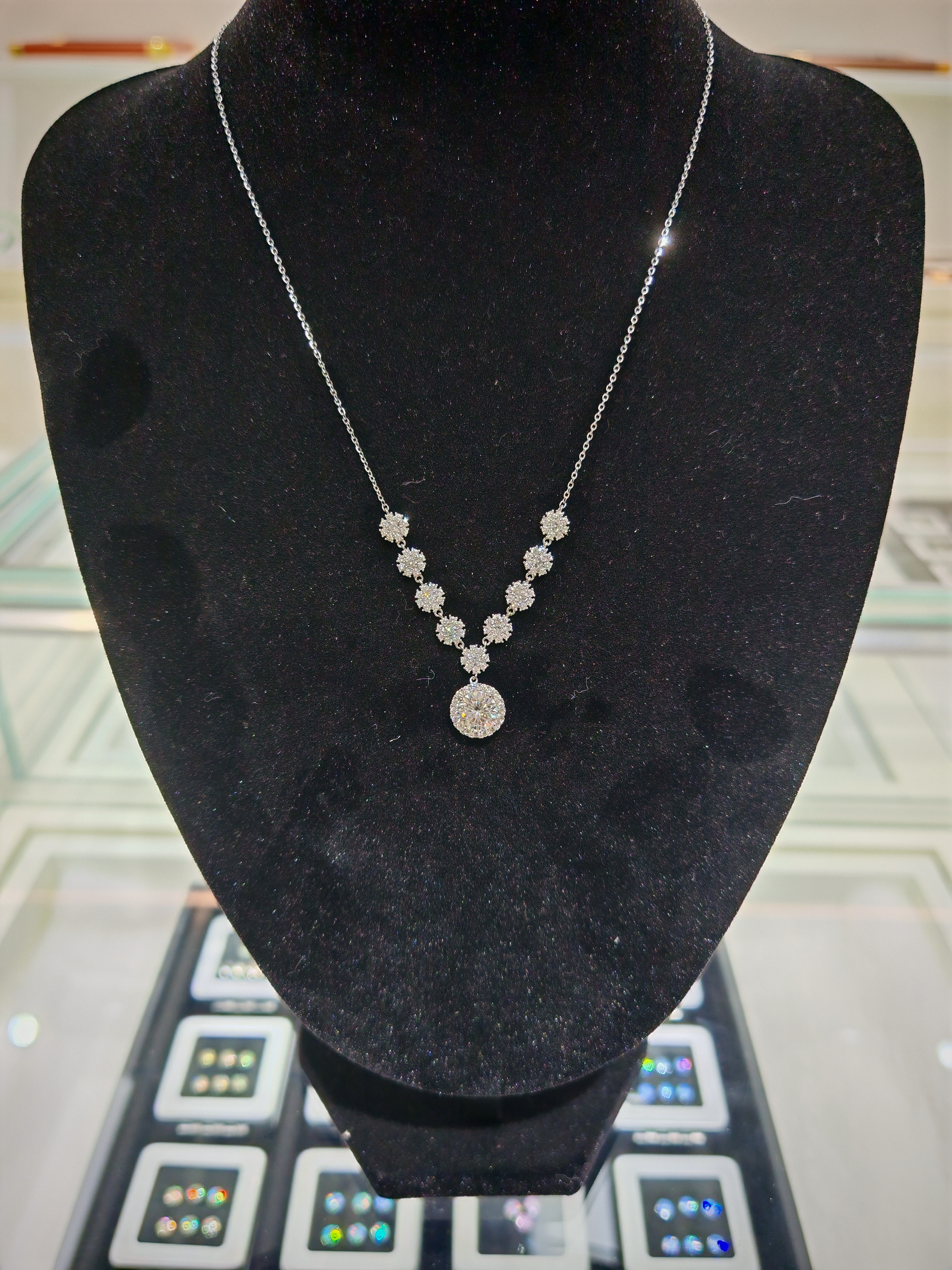 莫桑钻银项链详情图2