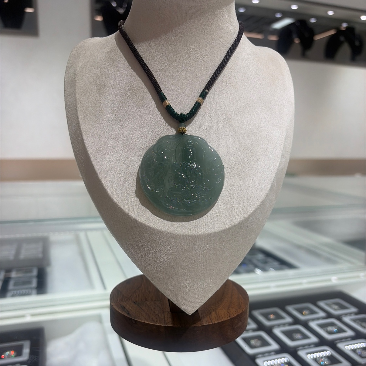 危料翡翠项链（普贤）