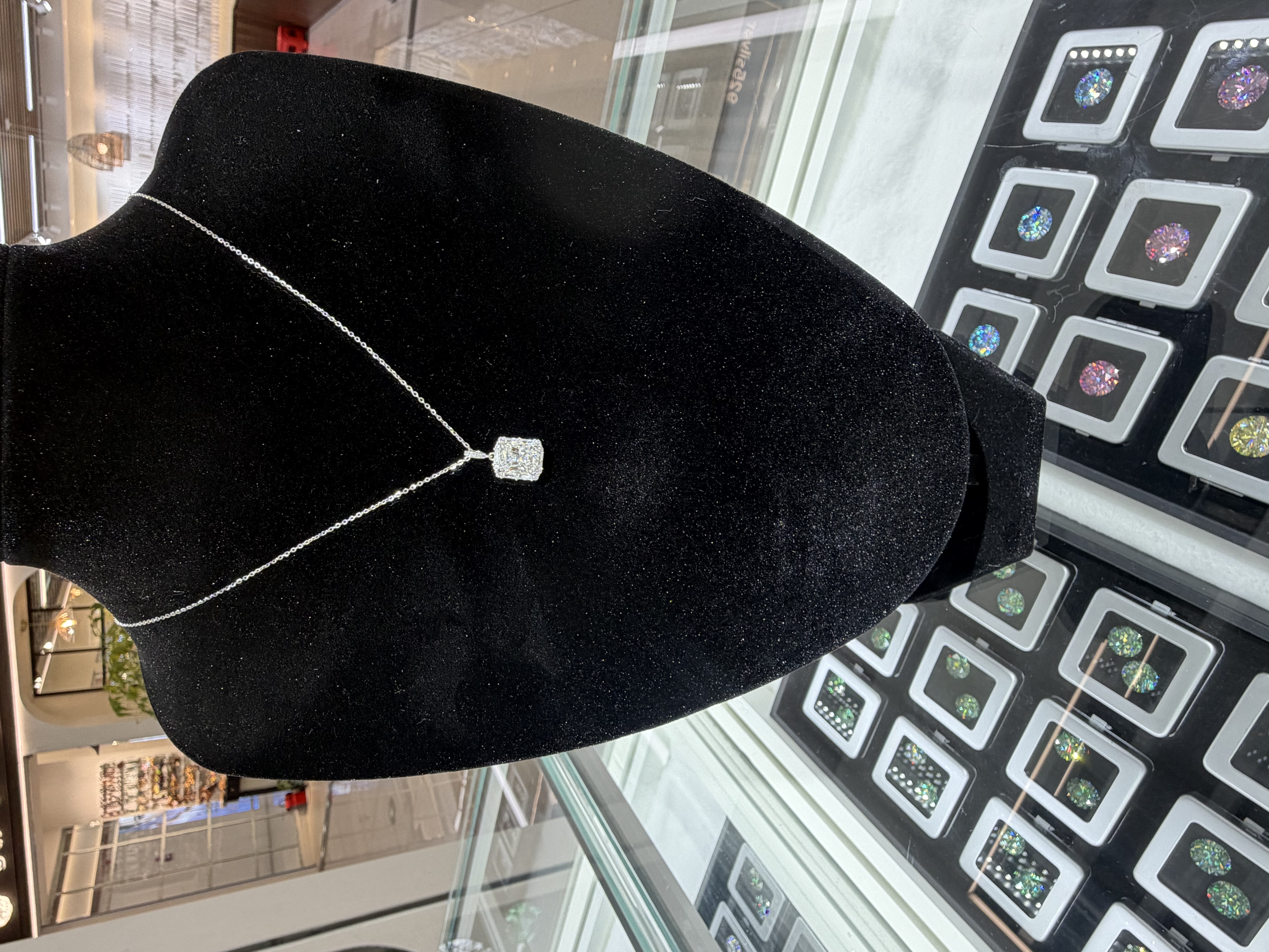 莫桑钻银项链详情图3