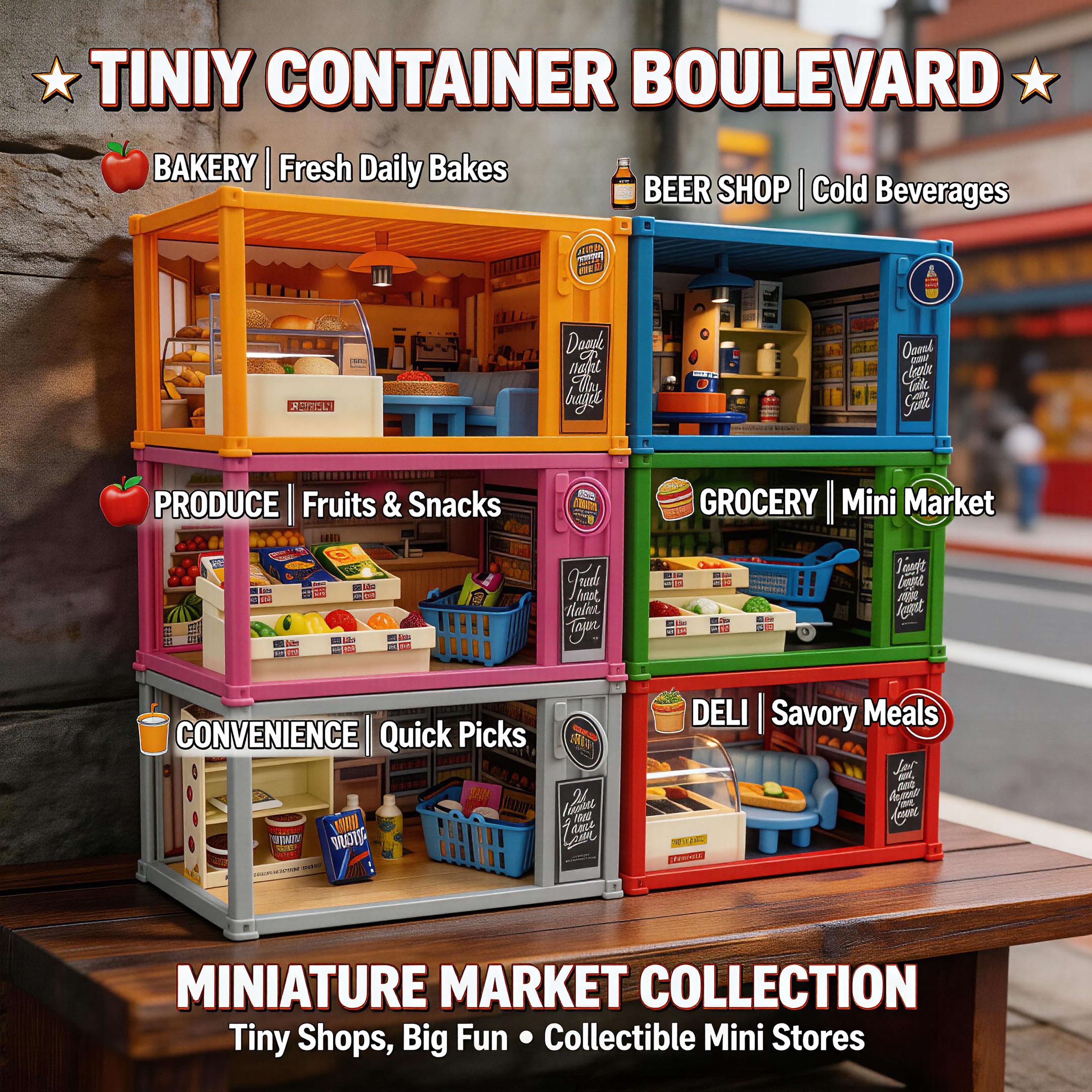 DIY小屋手工迷你房子微缩场景集装箱系列模型积木玩具礼物