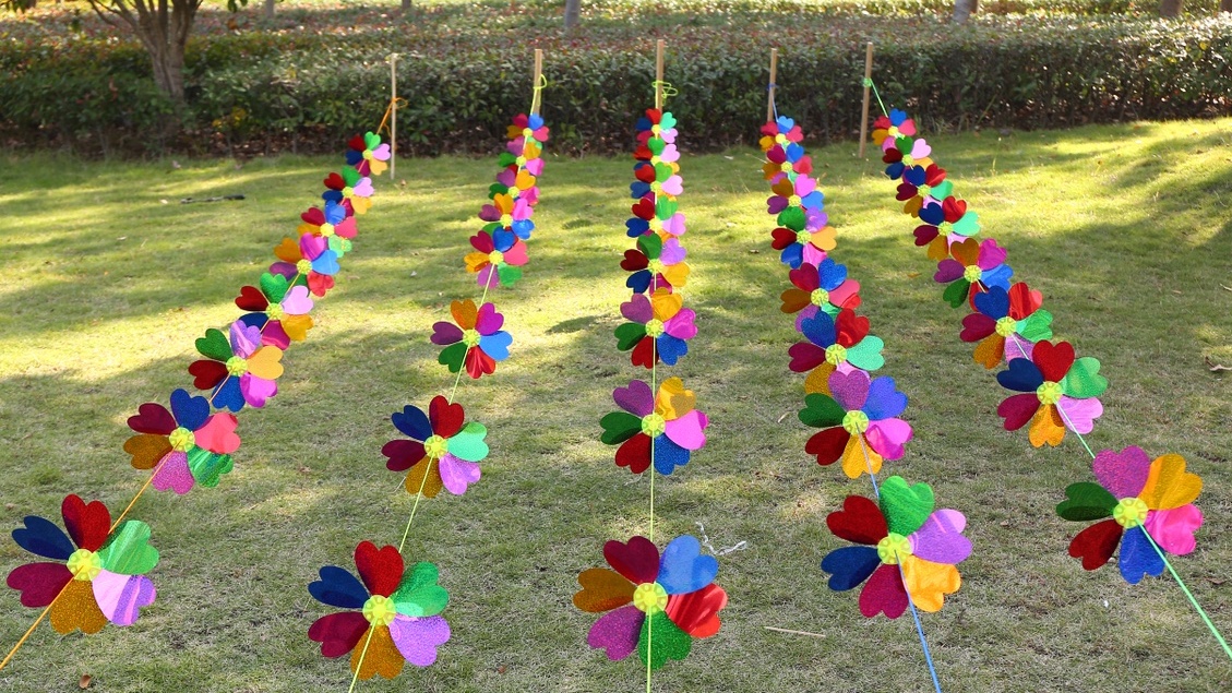 串绳风车园林装饰公园装饰工艺户外风车玩具风车