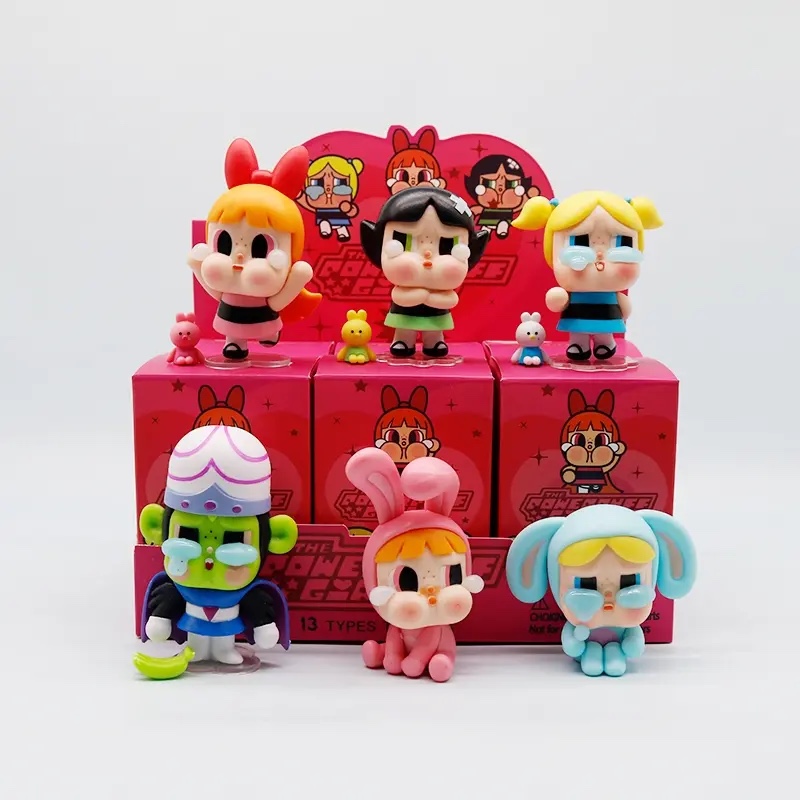 1代/2代混装飞天女警哭娃6件套手办盲盒