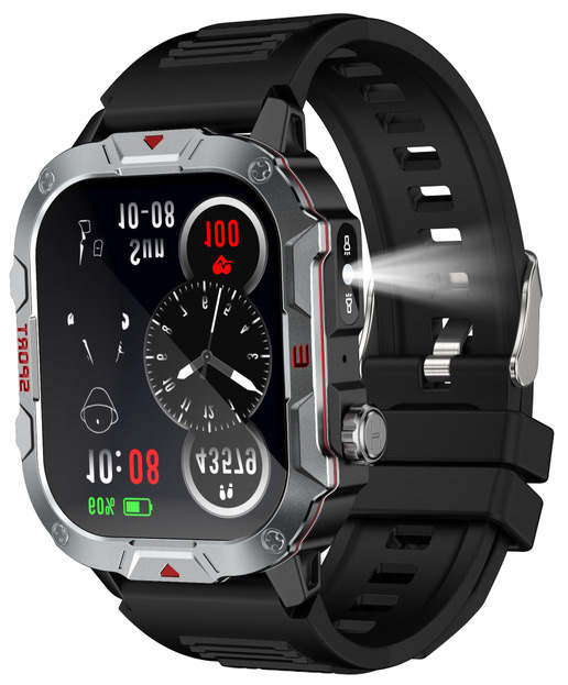 The C40pro smartwatch features heart rate blood oxygen and blood pressure monitoring, outdoor sports step counting, IP65 water resistance, Bluetooth call, remote control, selfie, intelligent reminder, magnetic charging strap and encoder details Picture
