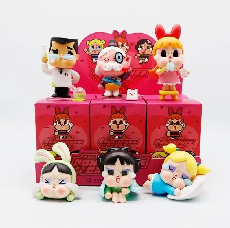 1代/2代混装飞天女警哭娃6件套盲盒手办