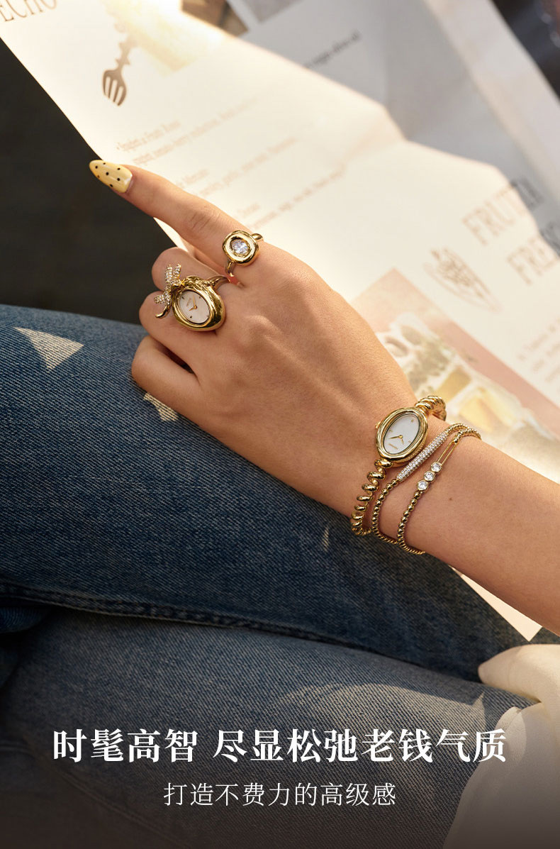 黄油欧包开口戒，精铜，锆石，开口调节详情图7