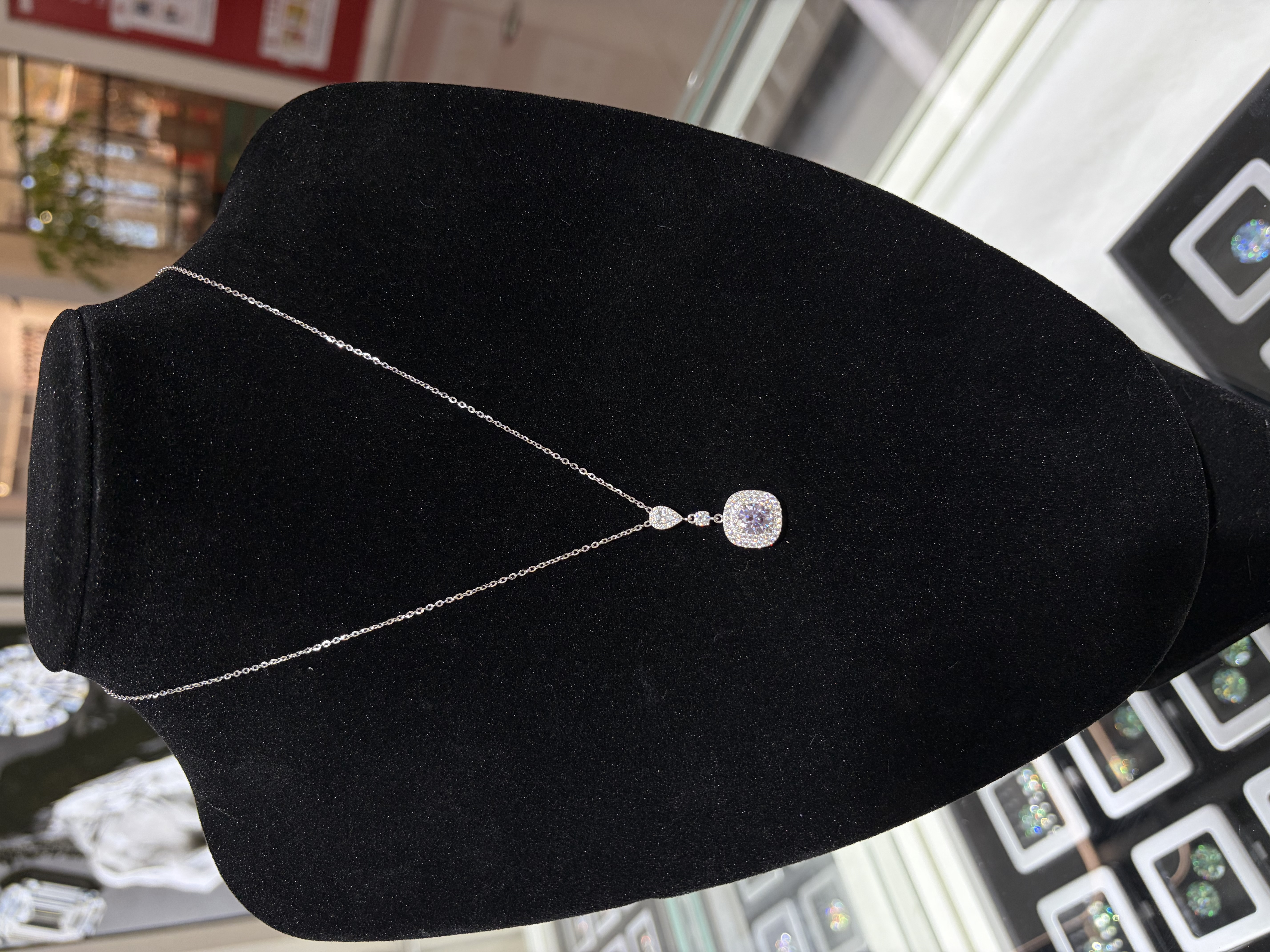 莫桑钻银项链详情图5