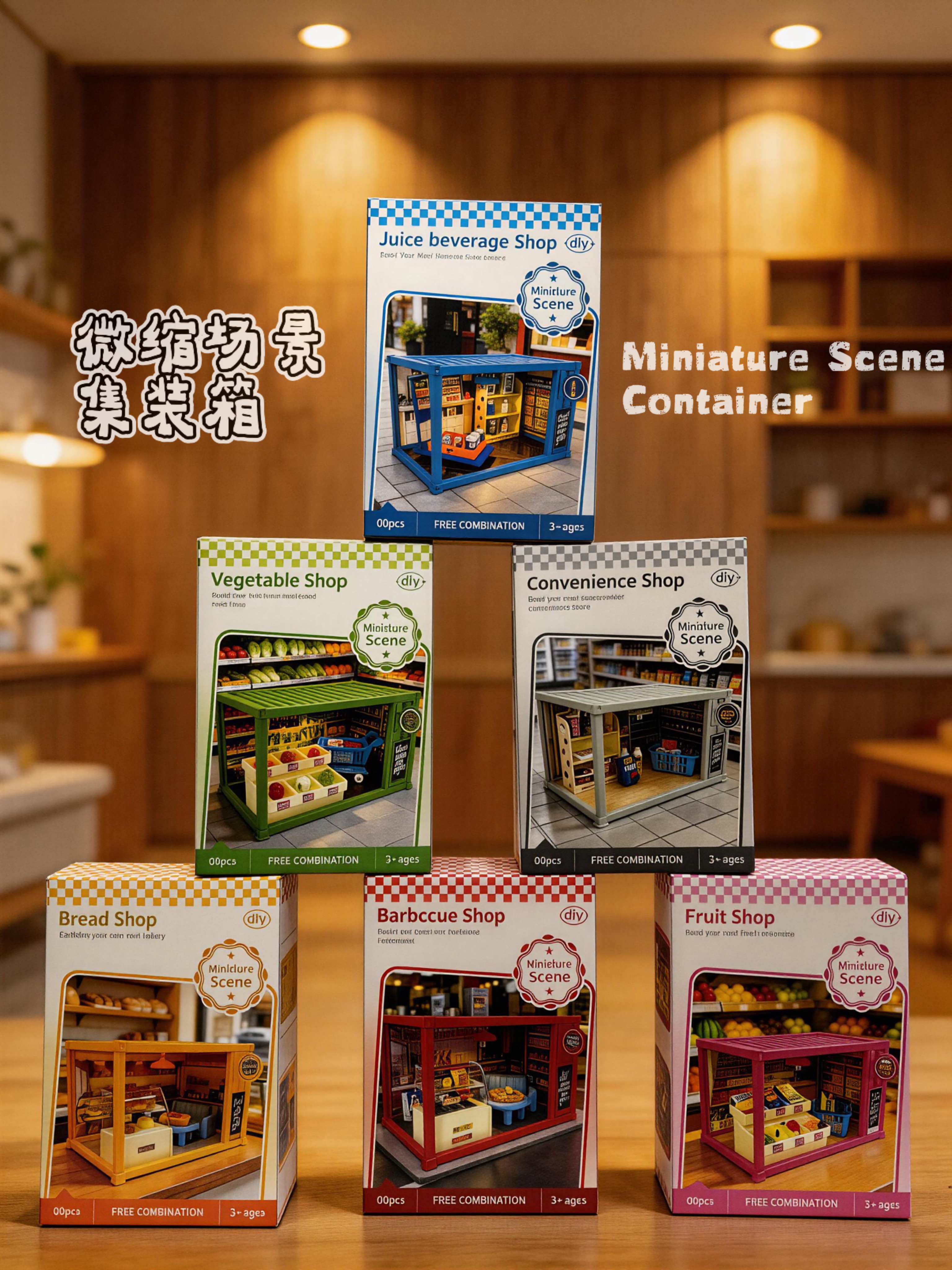 儿童微缩场景DIY手工小屋益智玩具拼装小屋女孩礼物摆件