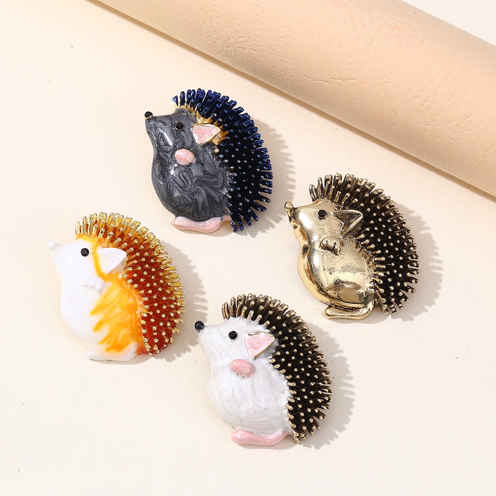 卡通可爱刺猬胸针环保百搭个性胸花别针创意西装毛衣服饰配饰批发 