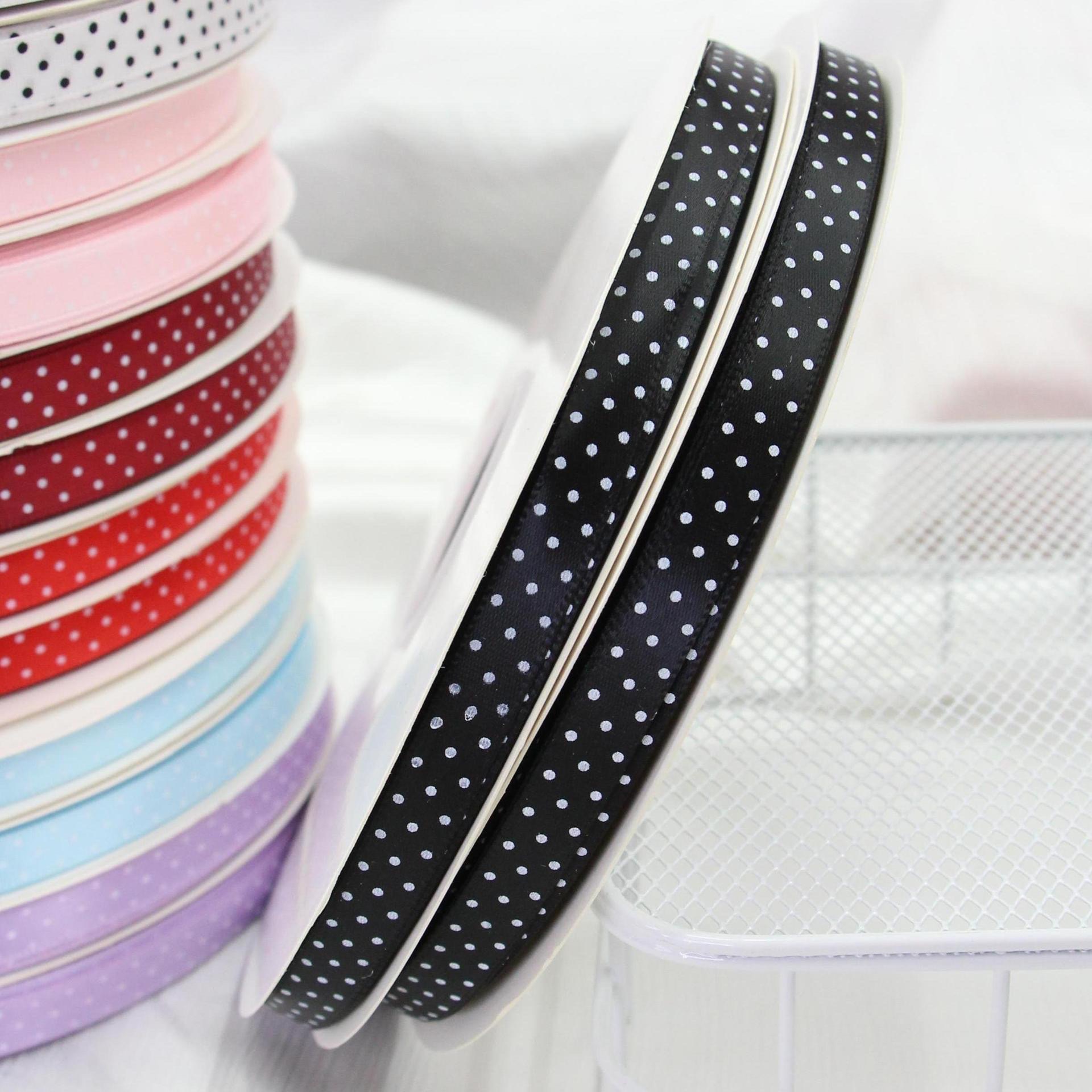 圆点波点加密丝带ins风高光泽缎带蛋糕包装丝带蝴蝶结diy饰品辅料 详情图8