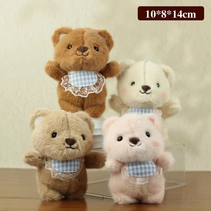 可爱萌肚兜小熊挂件毛绒玩具卡通公仔包包挂饰娃娃钥匙扣玩偶