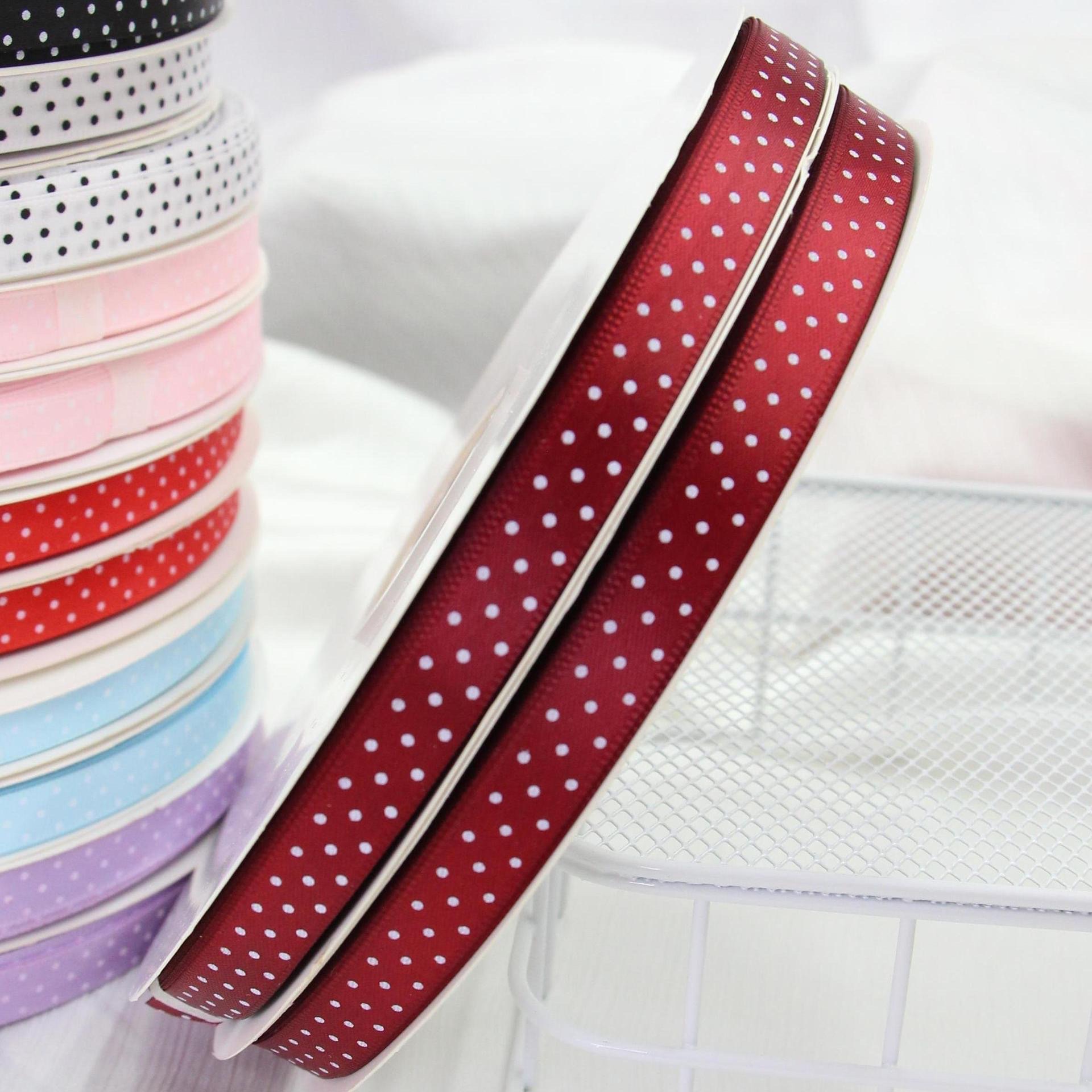 圆点波点加密丝带ins风高光泽缎带蛋糕包装丝带蝴蝶结diy饰品辅料 详情图6