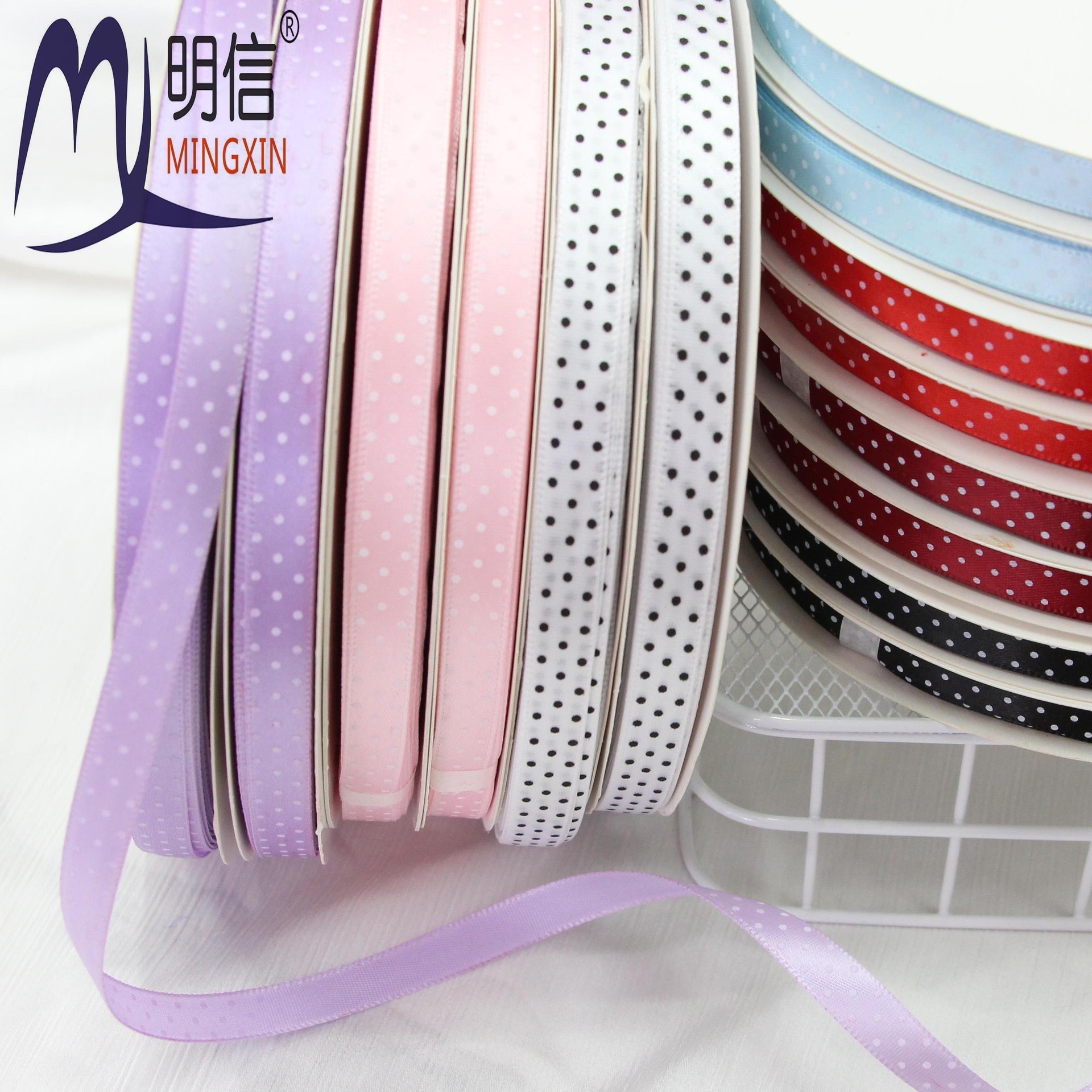 圆点波点加密丝带ins风高光泽缎带蛋糕包装丝带蝴蝶结diy饰品辅料 产品图