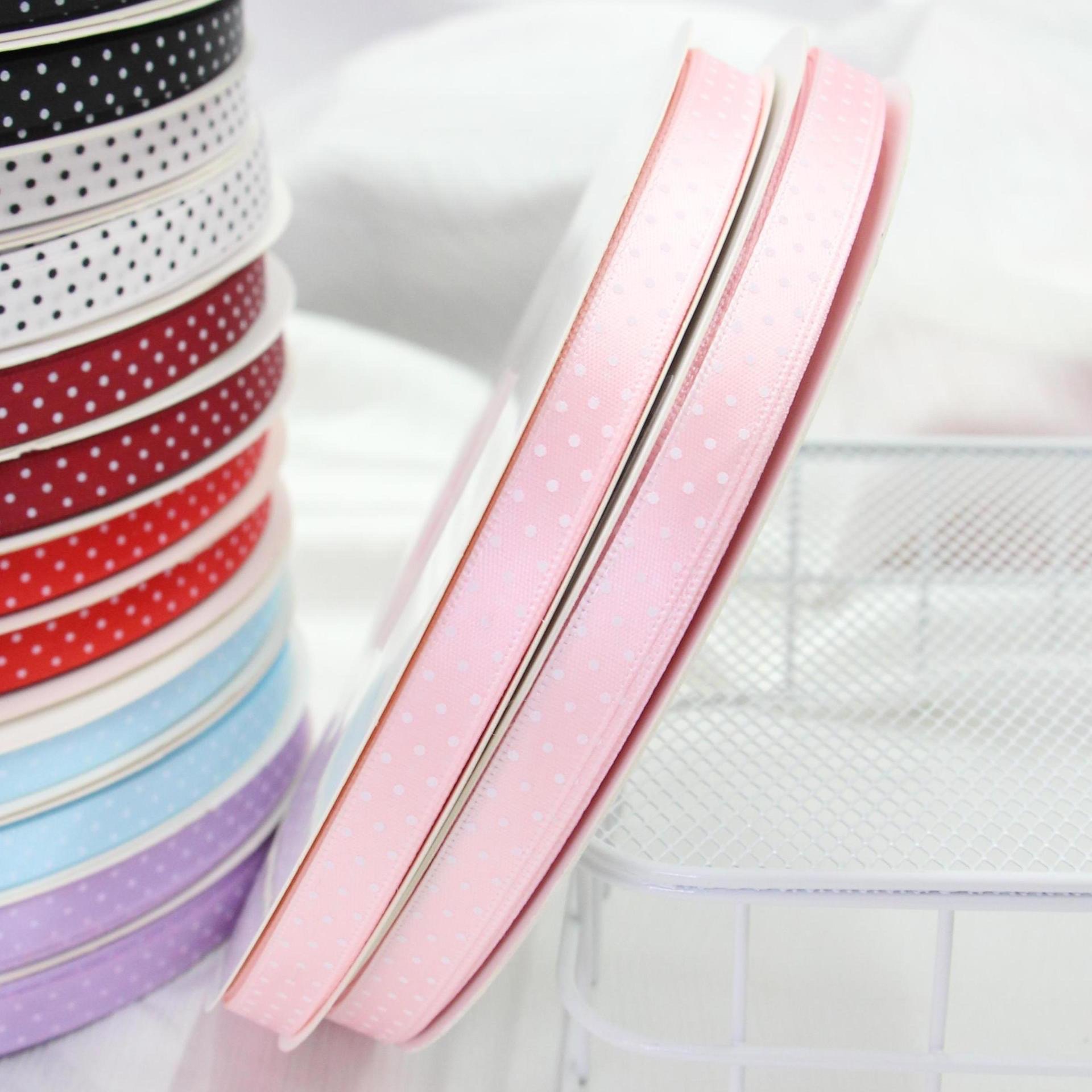 圆点波点加密丝带ins风高光泽缎带蛋糕包装丝带蝴蝶结diy饰品辅料 详情图7