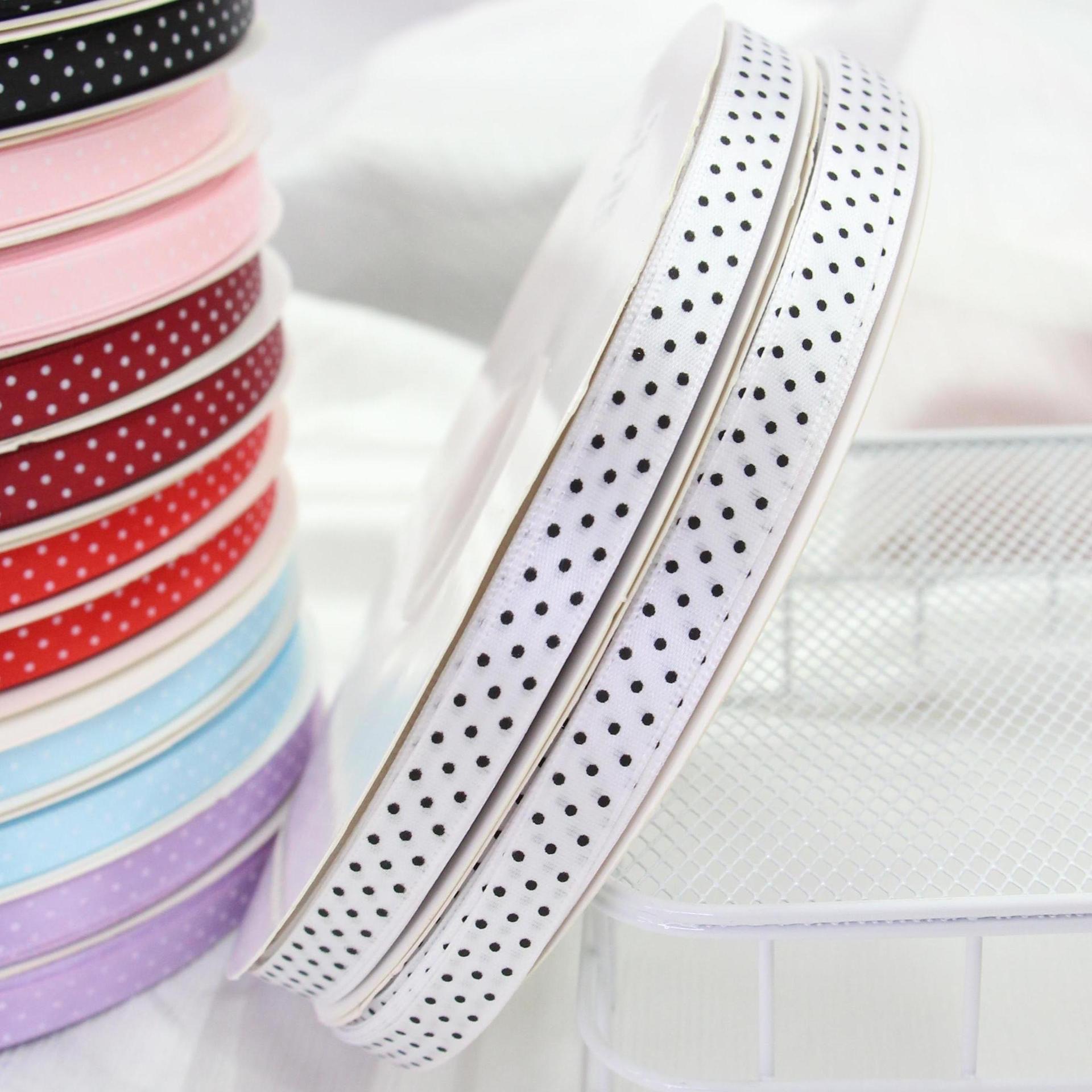 圆点波点加密丝带ins风高光泽缎带蛋糕包装丝带蝴蝶结diy饰品辅料 详情图10