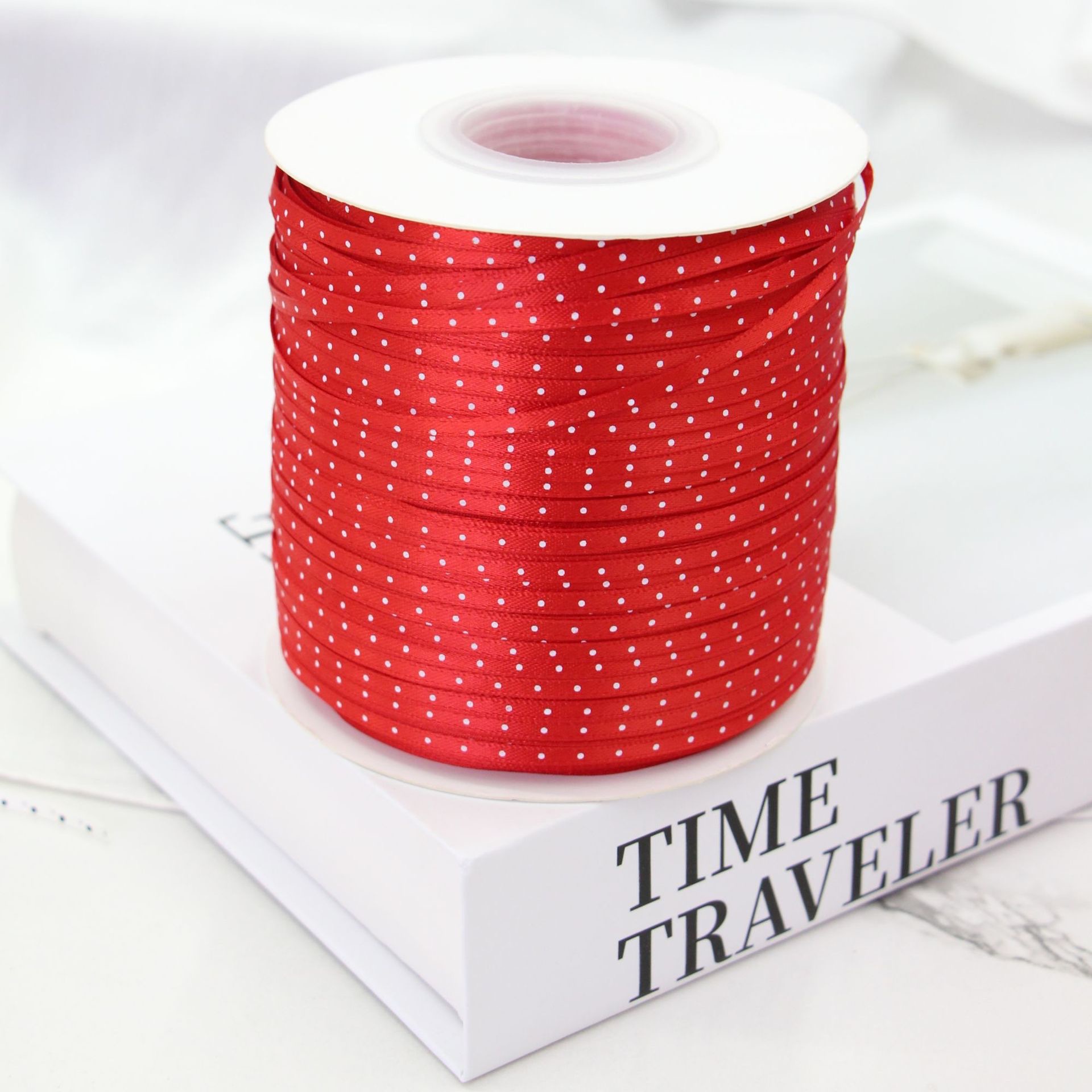 3mm双面波点细丝带服装辅料3mm波点细丝带波点蝴蝶结现货丝带 丝带详情图8