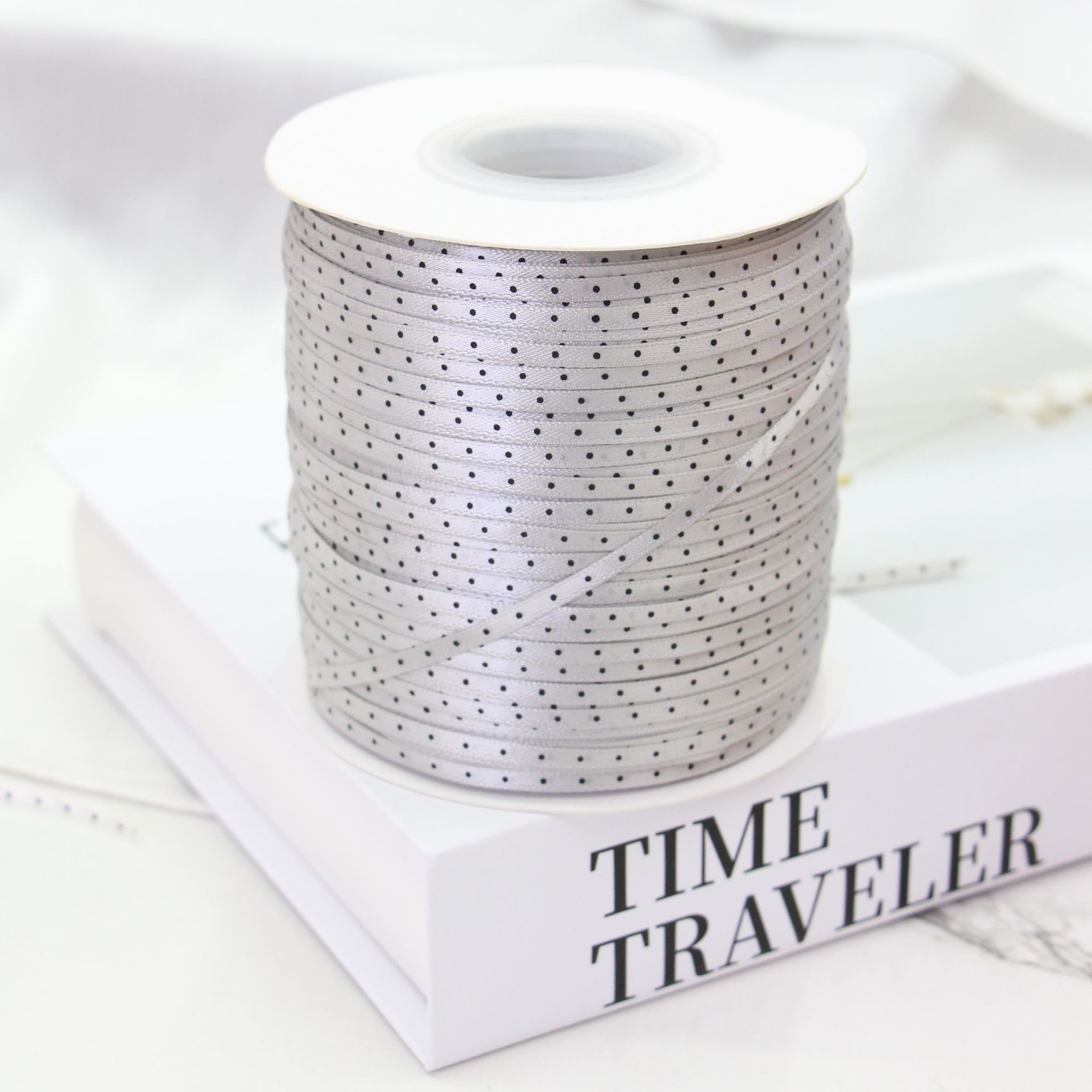 3mm双面波点细丝带服装辅料3mm波点细丝带波点蝴蝶结现货丝带 丝带详情图10