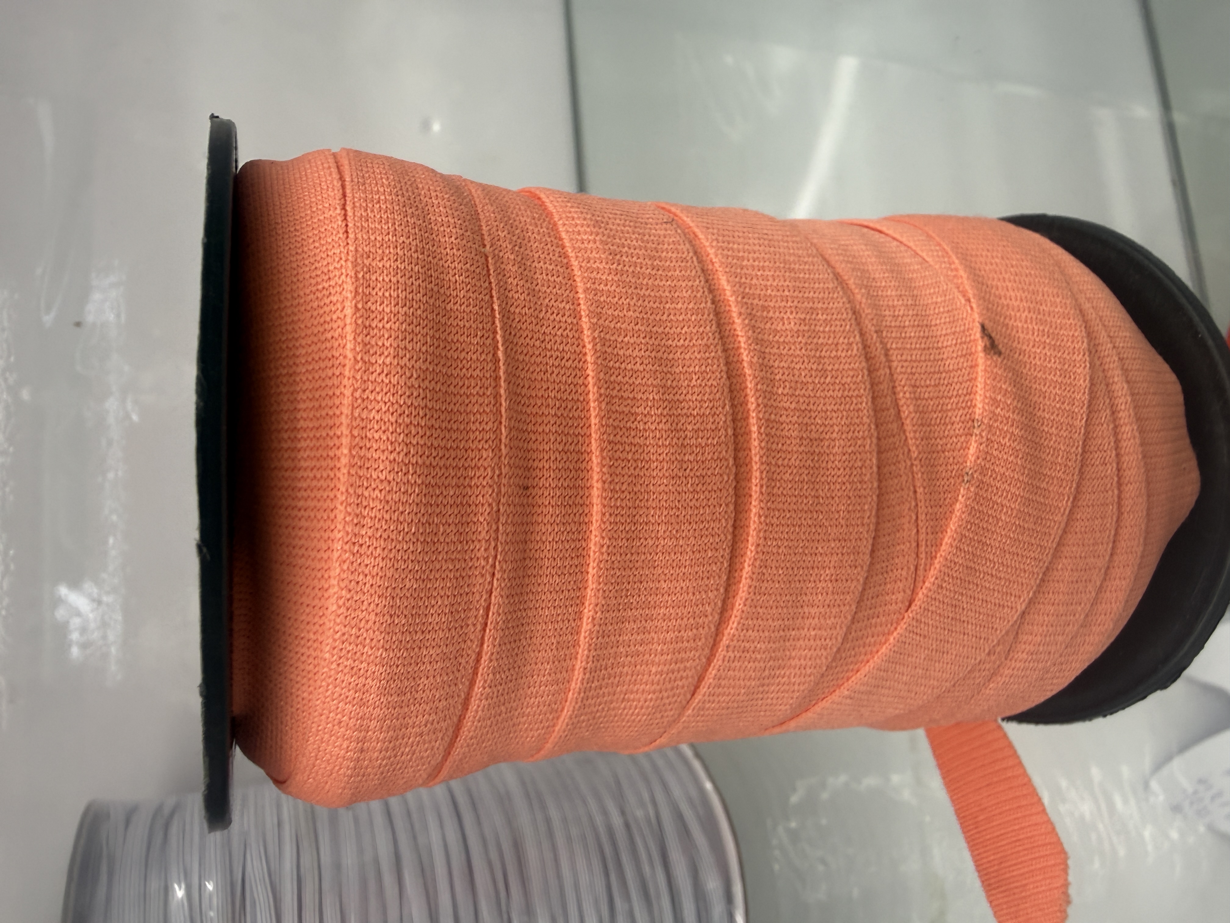1.5 cm hemmed elastic band, elastic rope, garment accessories, cuff tension band, spandex hemmed strip, down jacket cuff accessories, elastic bag Item Picture