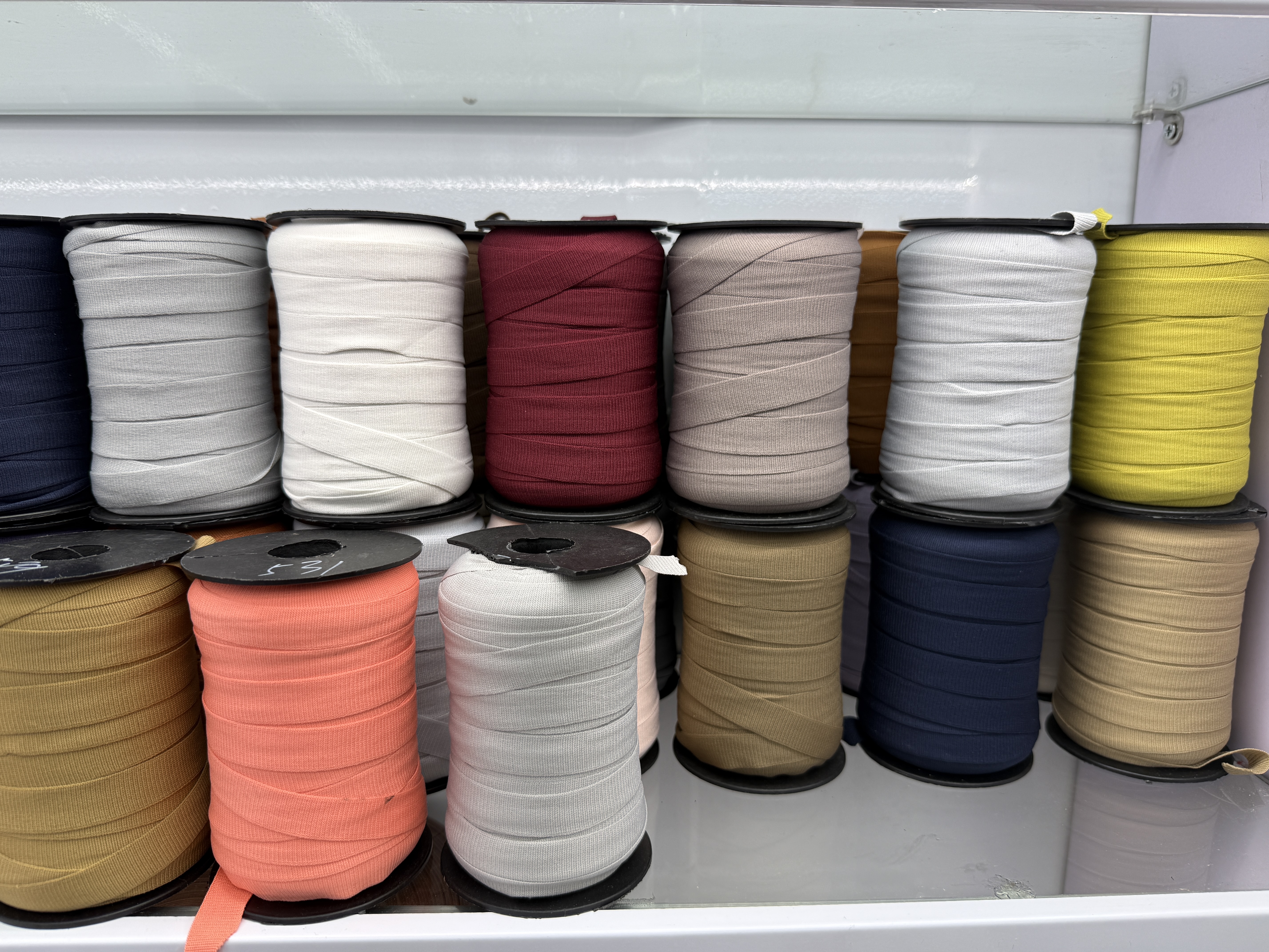1.5 cm hemmed elastic band, elastic rope, garment accessories, cuff tension band, spandex hemmed strip, down jacket cuff accessories, elastic bag Application Scenario