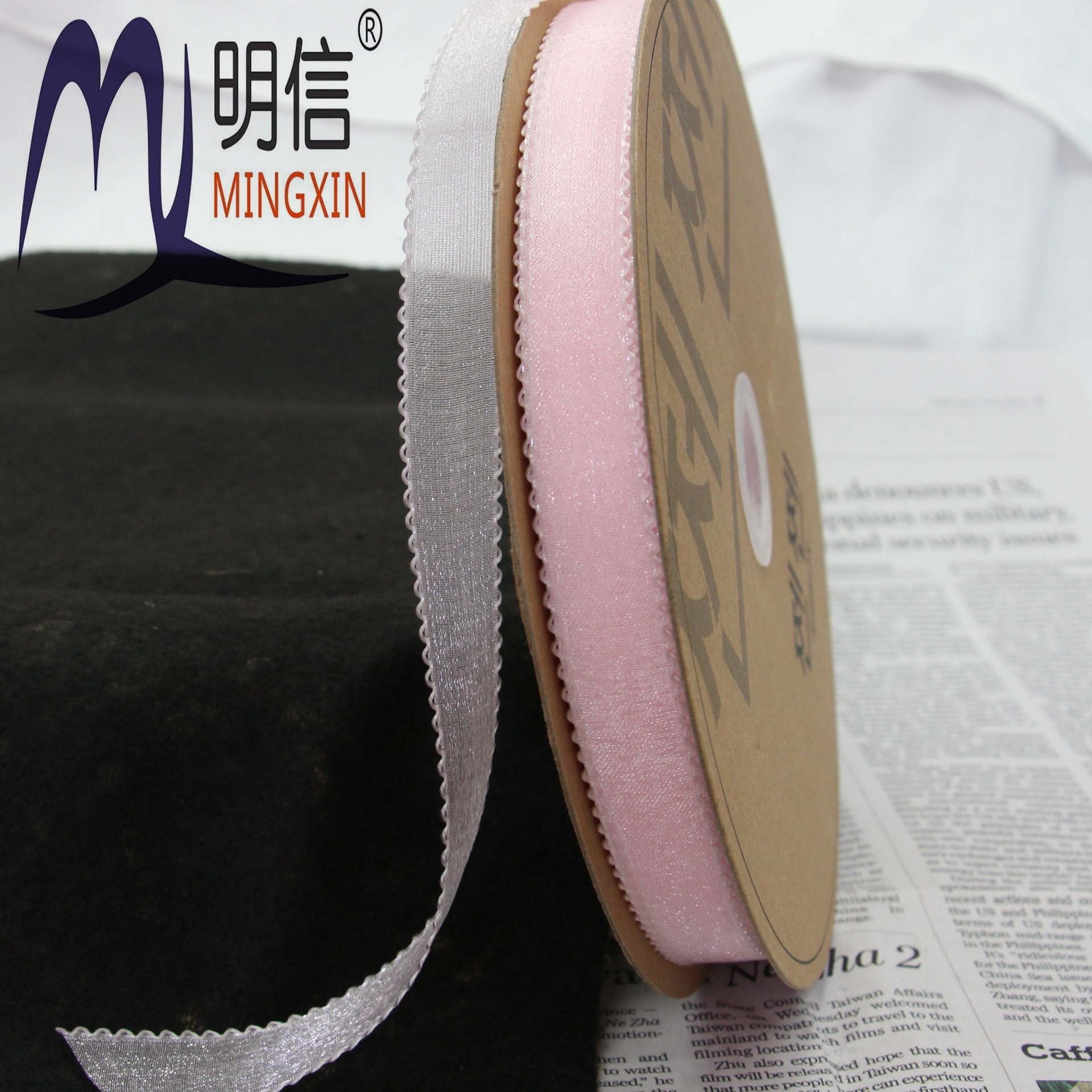 diy handmade bow hair accessory material with wavy edge snow gauze, bud edge transparent mesh gauze and wavy shape Item Picture