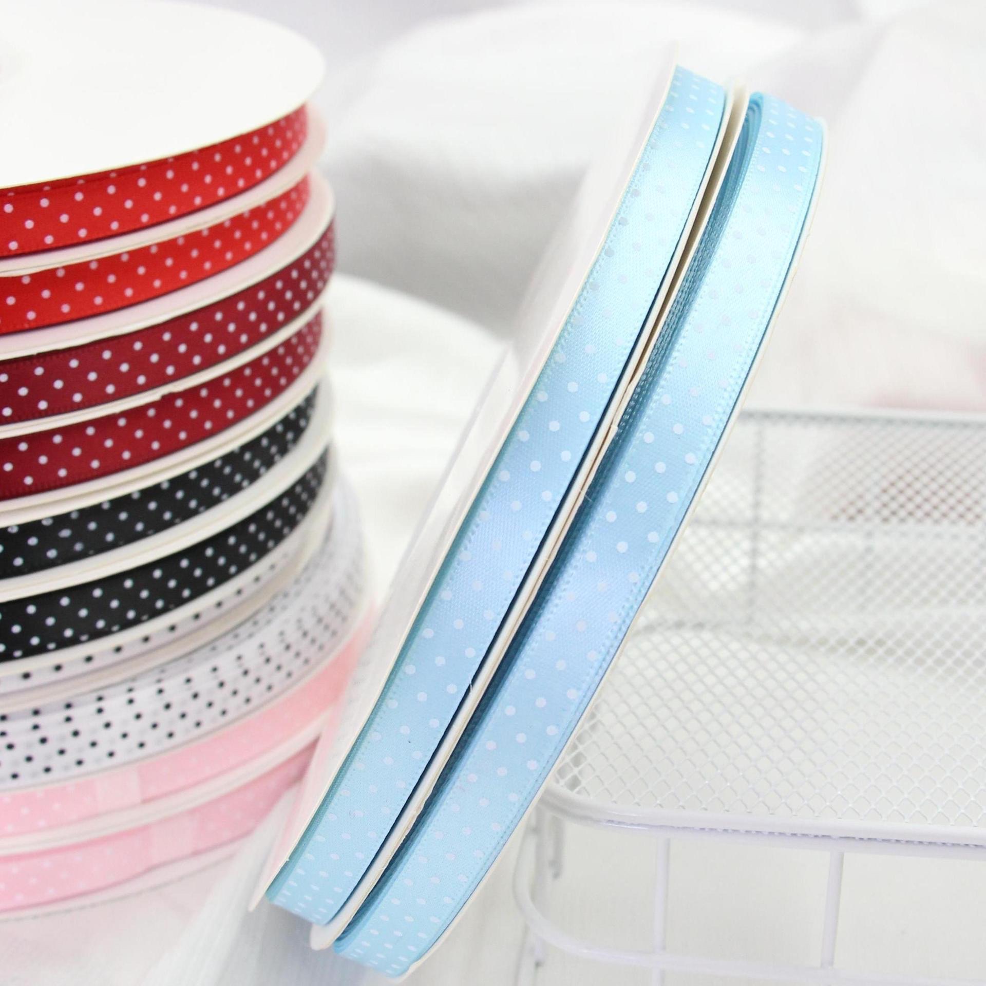 圆点波点加密丝带ins风高光泽缎带蛋糕包装丝带蝴蝶结diy饰品辅料 详情图5