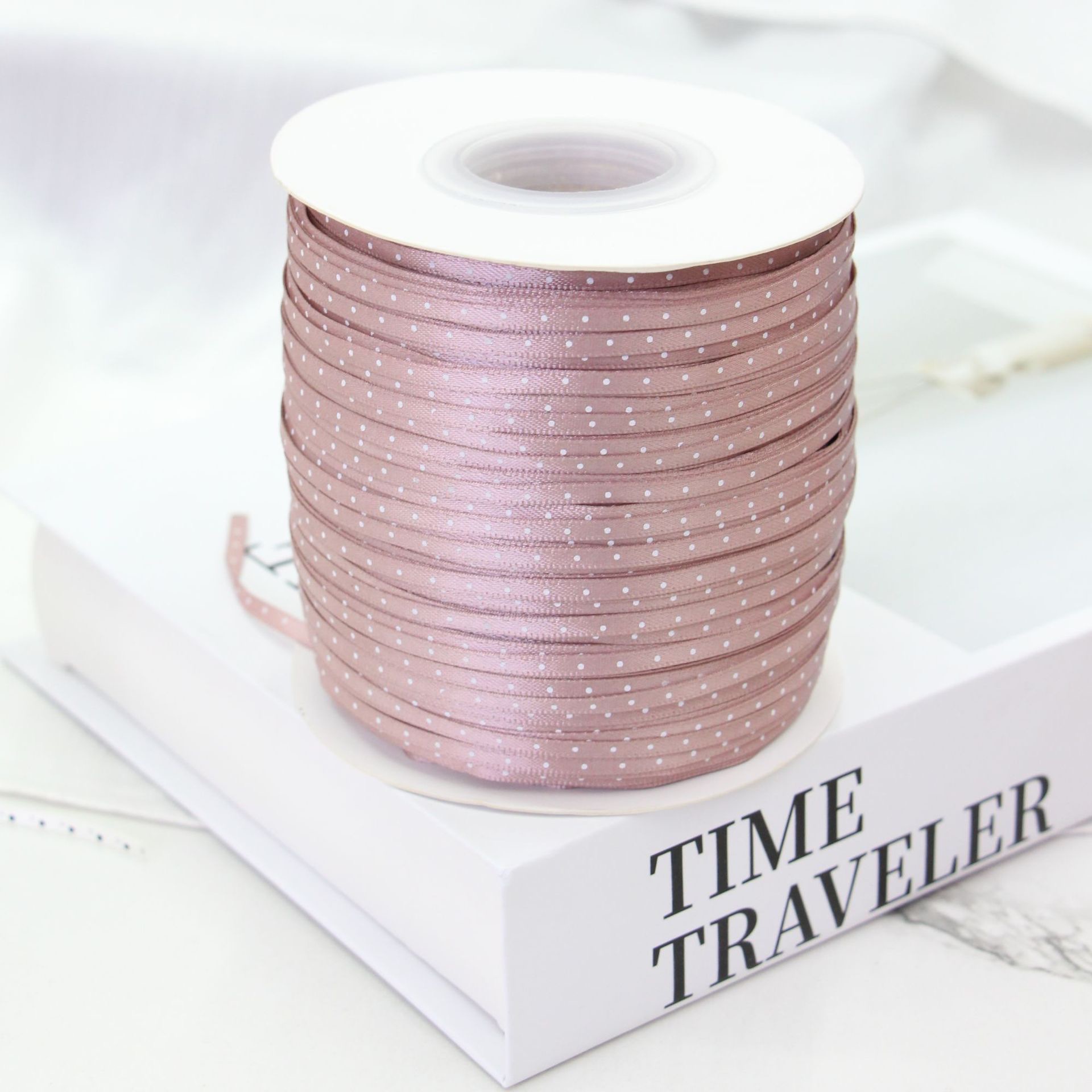 3mm双面波点细丝带服装辅料3mm波点细丝带波点蝴蝶结现货丝带 丝带详情图6