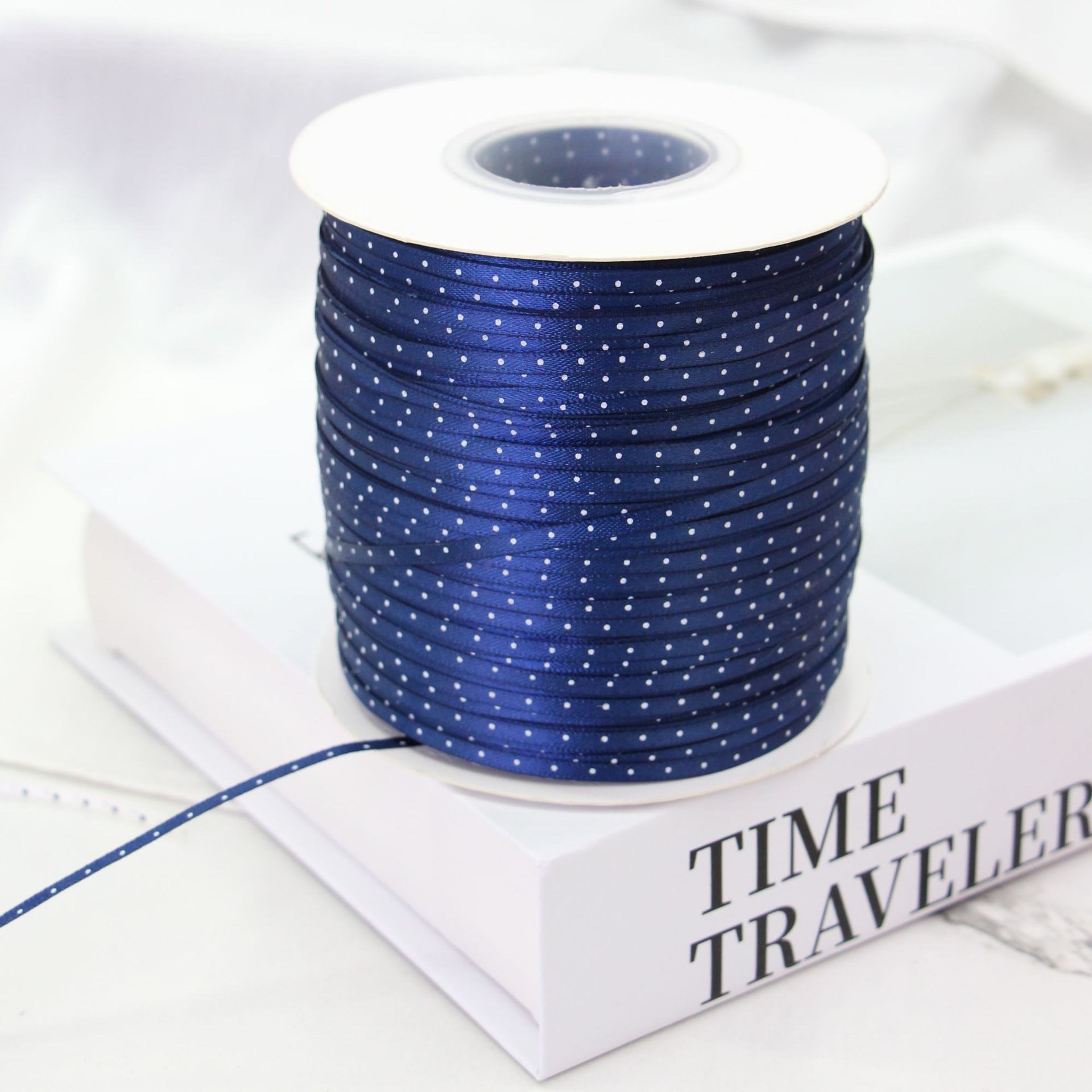 3mm双面波点细丝带服装辅料3mm波点细丝带波点蝴蝶结现货丝带 丝带详情图7