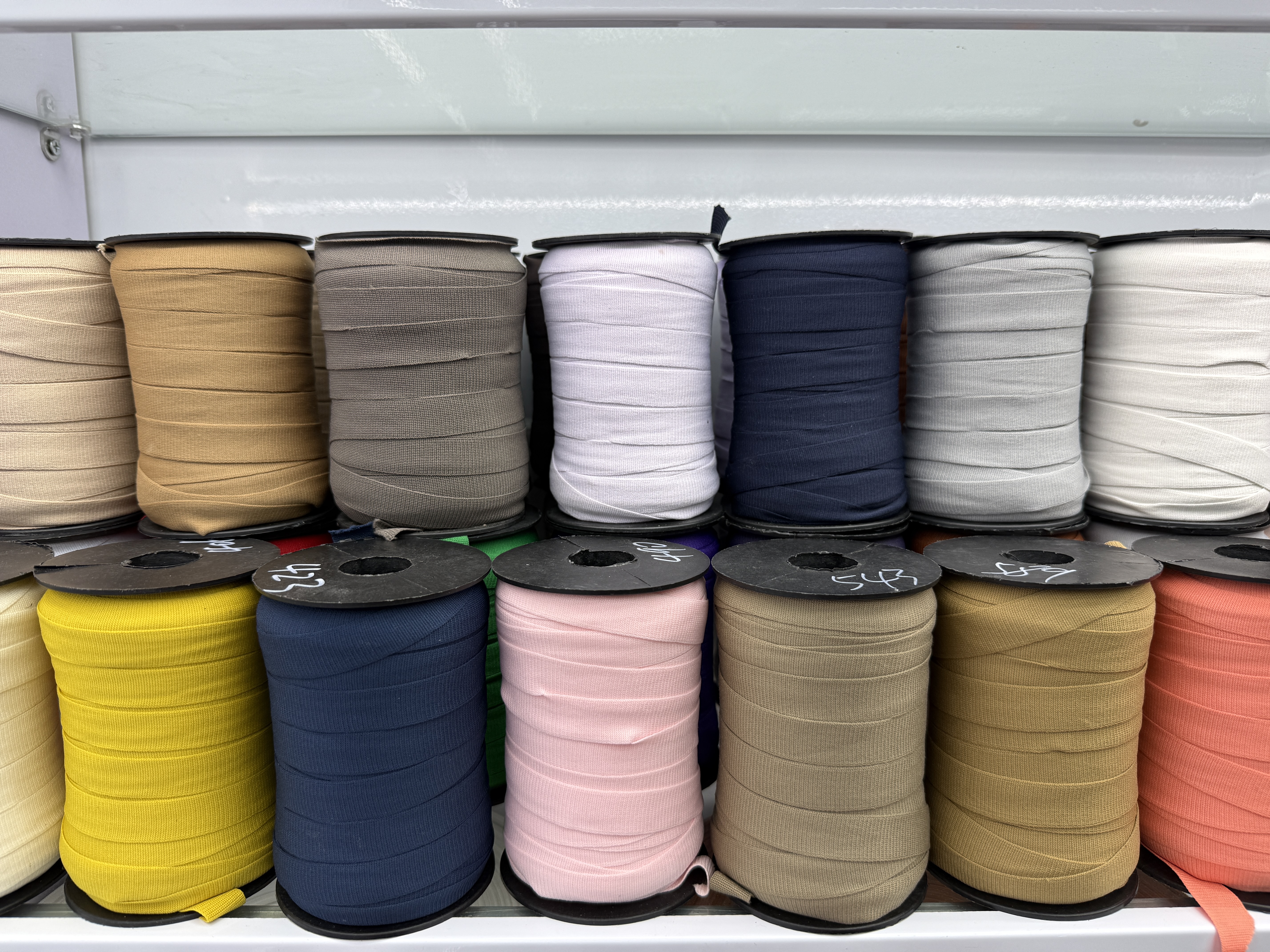 1.5 cm hemmed elastic band, elastic rope, garment accessories, cuff tension band, spandex hemmed strip, down jacket cuff accessories, elastic bag Specification image